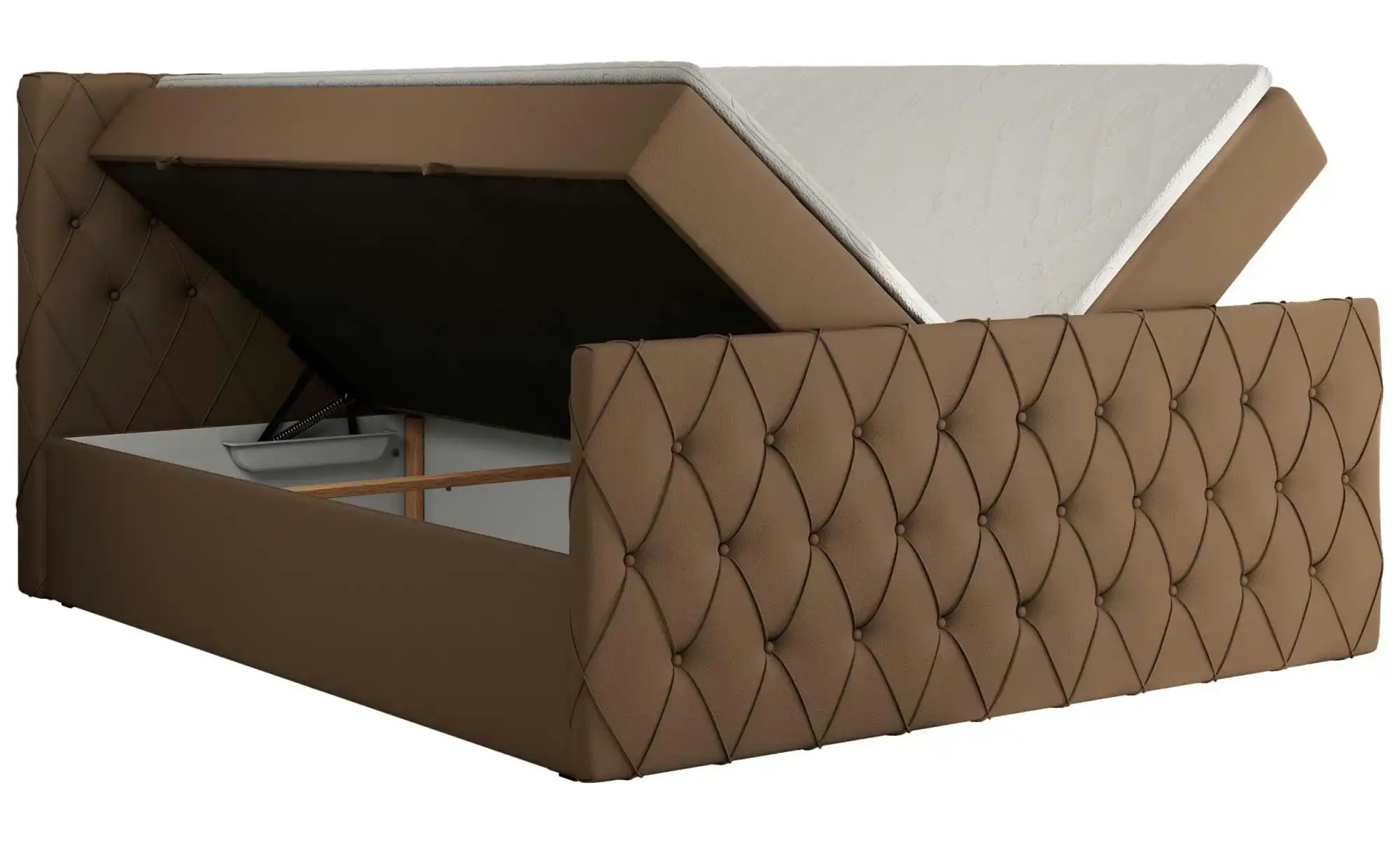 Boxspringbett mit Bettkasten Miren Duo ¦ braun ¦ Maße (cm): B: 121 H: 110 B günstig online kaufen