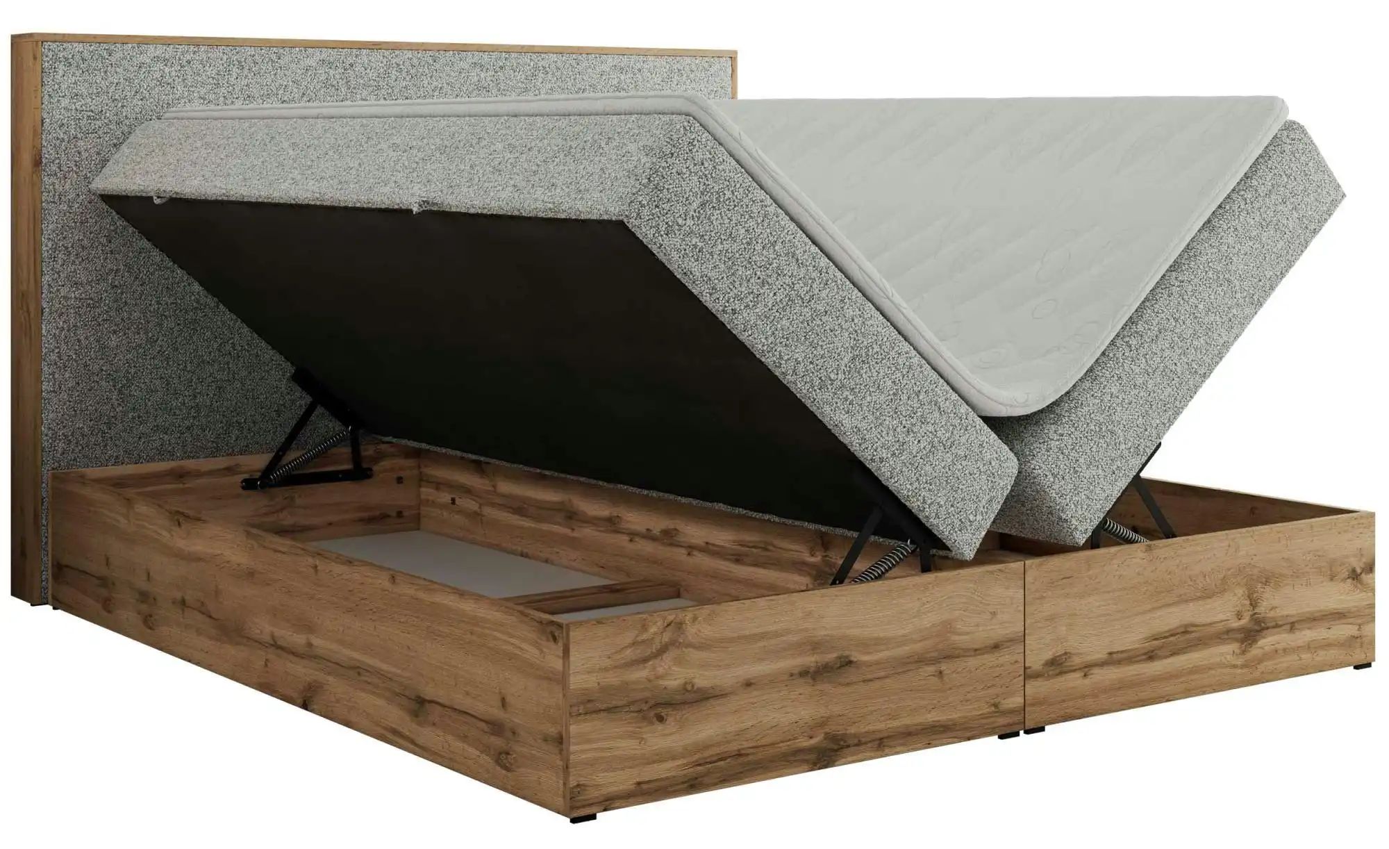 Boxbett mit Bettkasten Wood Classic ¦ grau ¦ Maße (cm): B: 164 H: 120 Bette günstig online kaufen