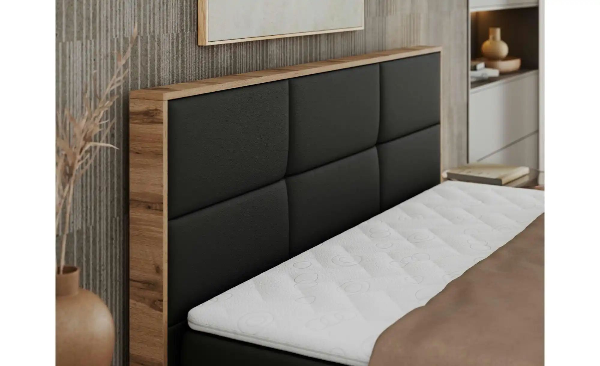 Thumbnail - Boxbett mit Bettkasten Albero 2 ¦ schwarz ¦ Maße (cm): B: 208 H: 104 Betten > Komfortbetten - Höffner