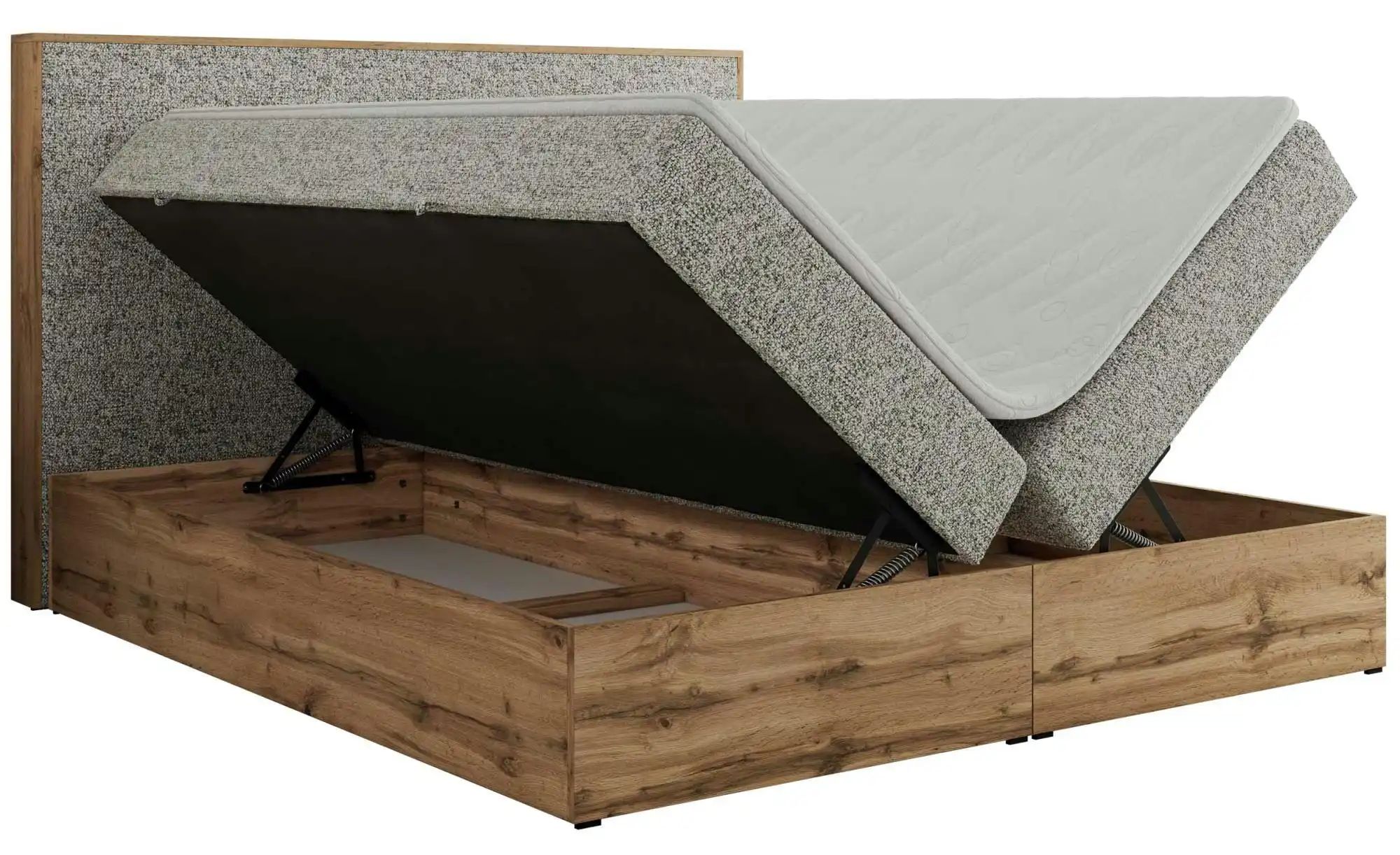 Boxbett mit Bettkasten Wood Classic ¦ beige ¦ Maße (cm): B: 164 H: 120 Bett günstig online kaufen