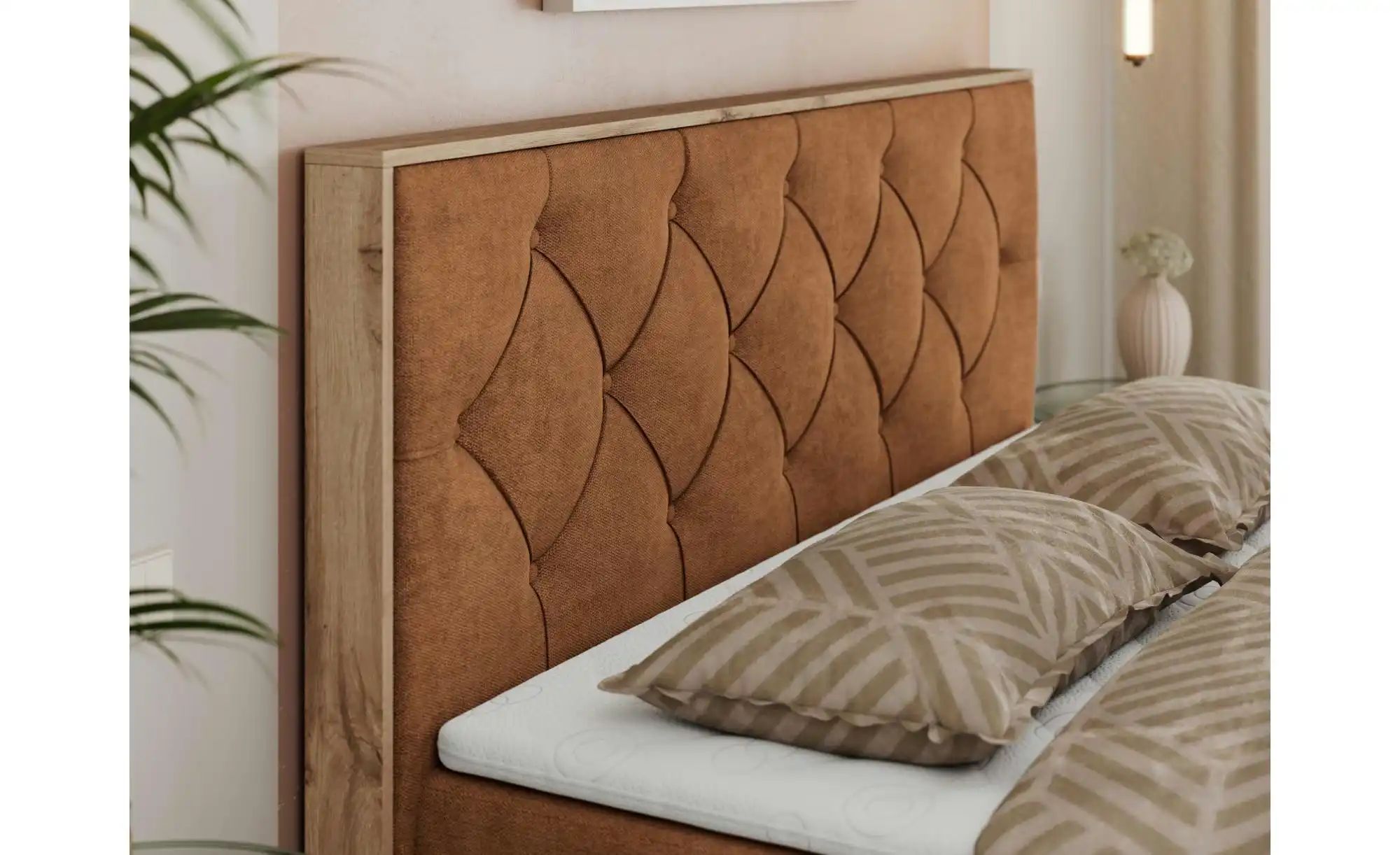 Thumbnail - Boxbett mit Bettkasten Veneto ¦ orange ¦ Maße (cm): B: 188 H: 115 Betten > Polsterbetten - Höffner