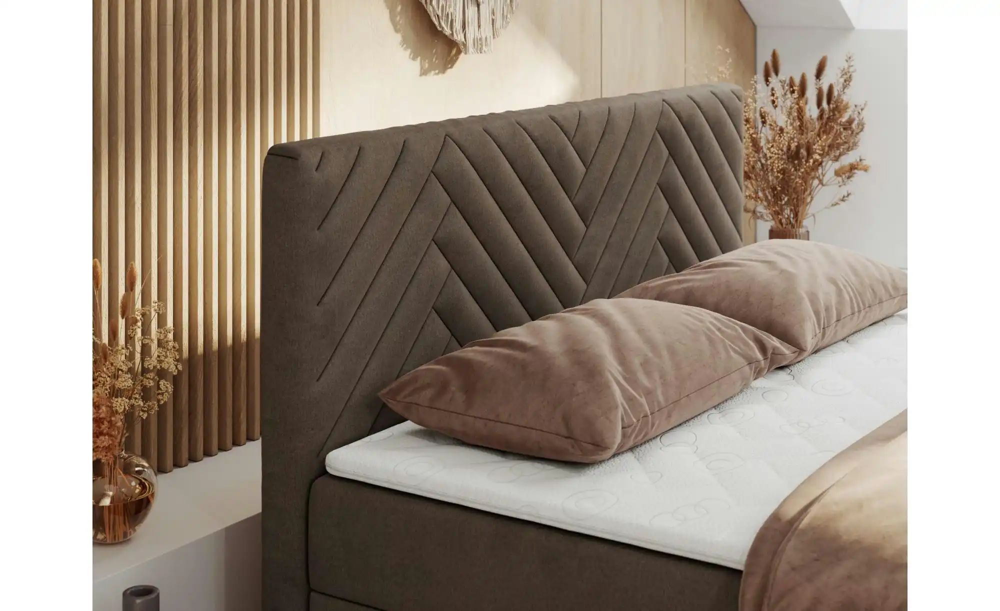 Thumbnail - Boxbett mit Bettkasten Paris Duo ¦ braun ¦ Maße (cm): B: 161 H: 110 Betten > Komfortbetten - Höffner