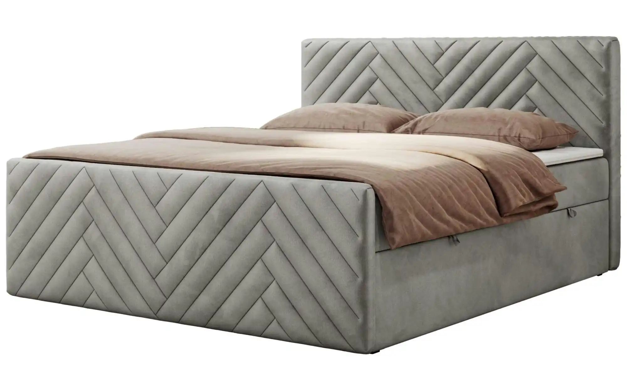 Boxbett mit Bettkasten Paris Duo ¦ grau ¦ Maße (cm): B: 181 H: 110 Betten > günstig online kaufen