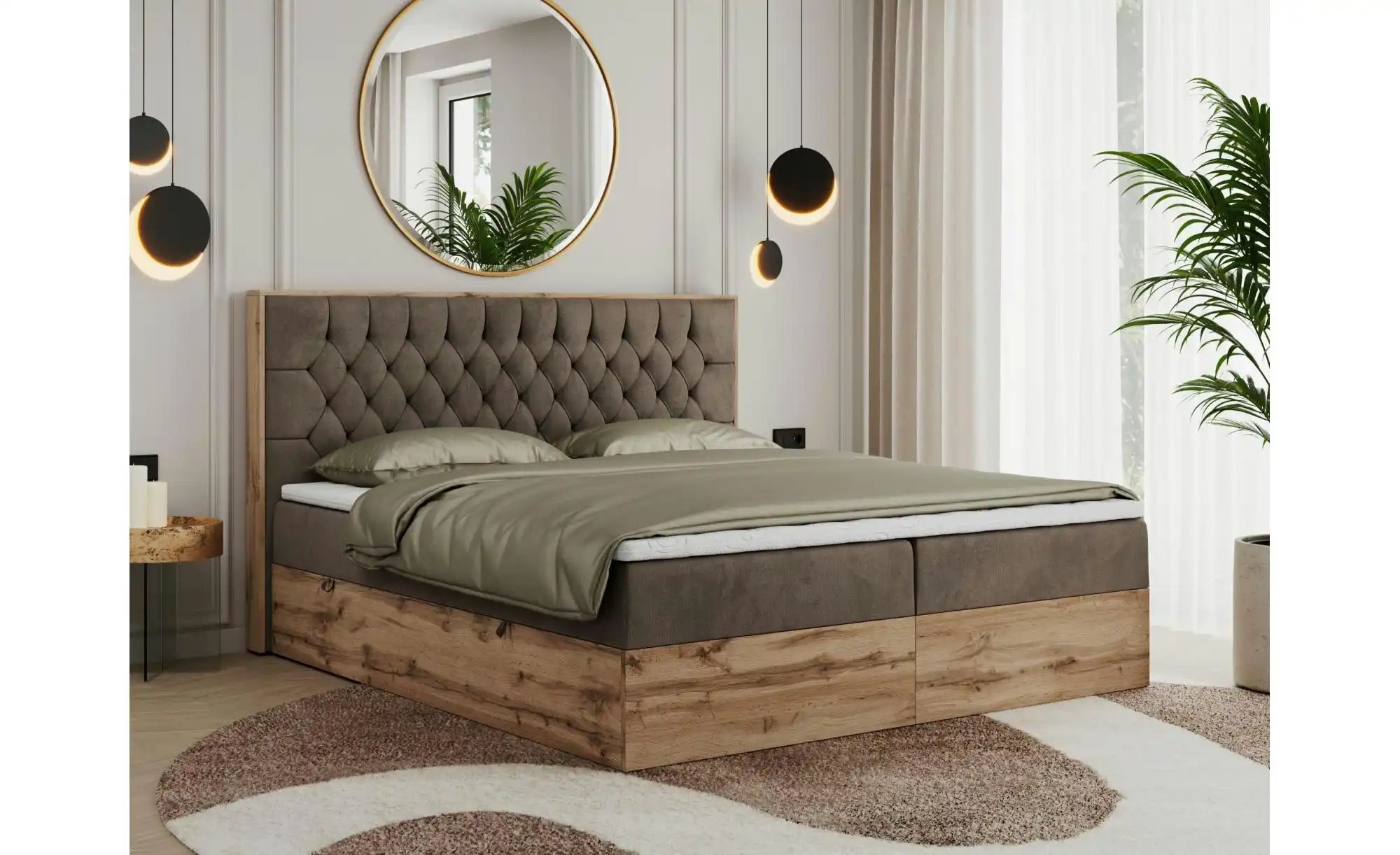 Thumbnail - Boxbett mit Bettkasten Amore ¦ braun ¦ Maße (cm): B: 208 H: 115 Betten > Komfortbetten - Höffner