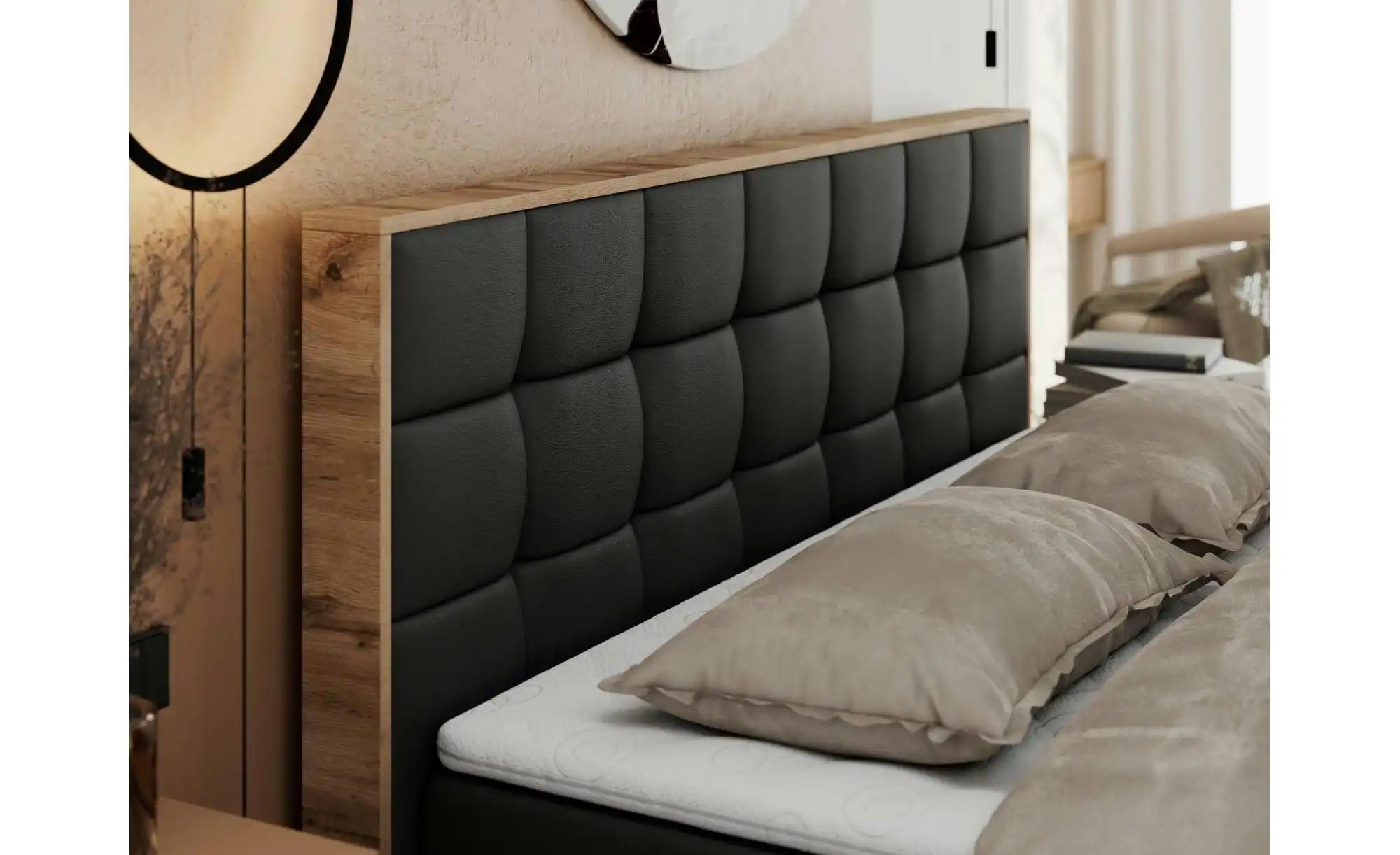 Thumbnail - Boxbett mit Bettkasten Albero 1 ¦ schwarz ¦ Maße (cm): B: 168 H: 104 Betten > Komfortbetten - Höffner