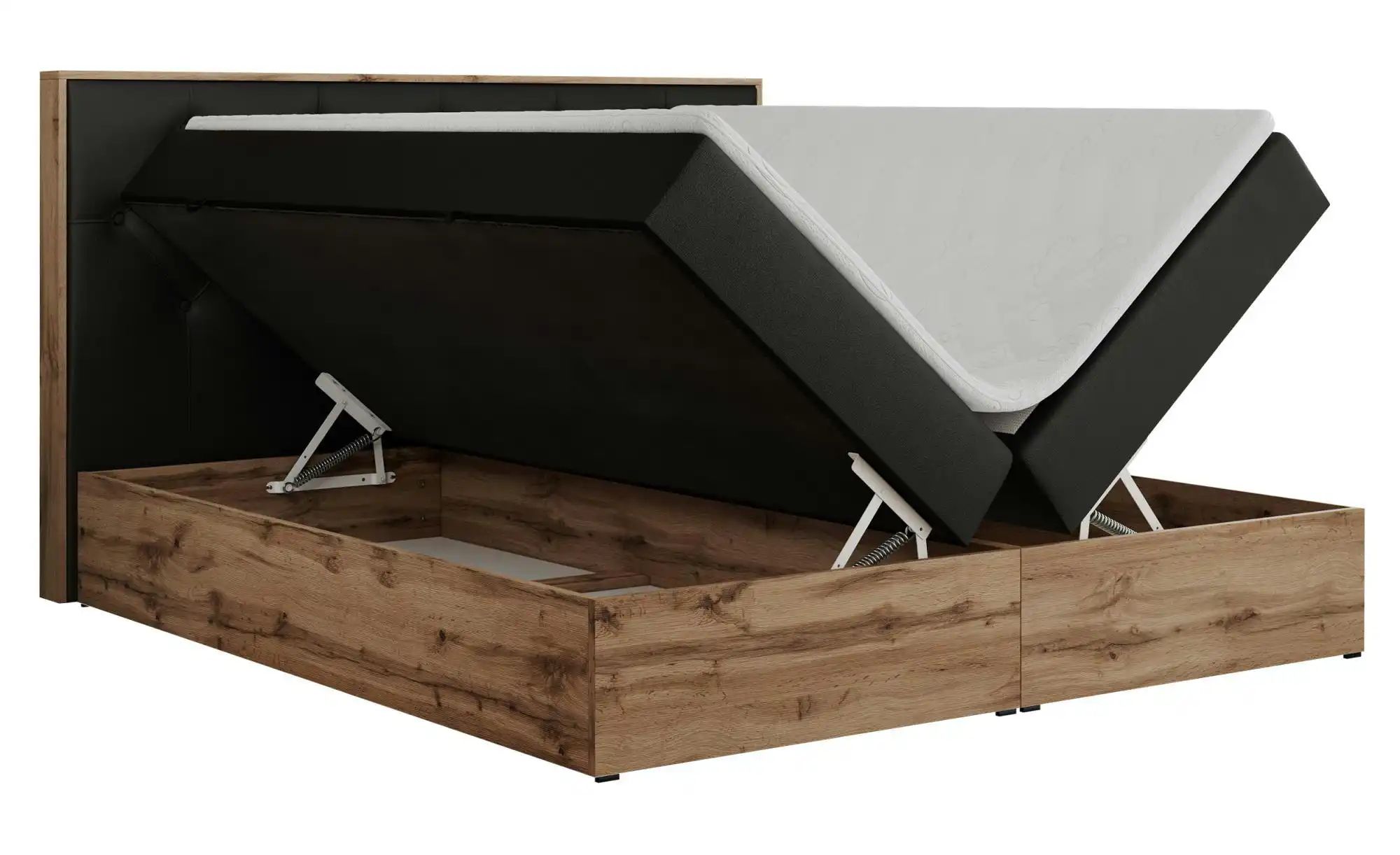 Boxbett mit Bettkasten Veneto ¦ schwarz ¦ Maße (cm): B: 148 H: 115 Betten > günstig online kaufen