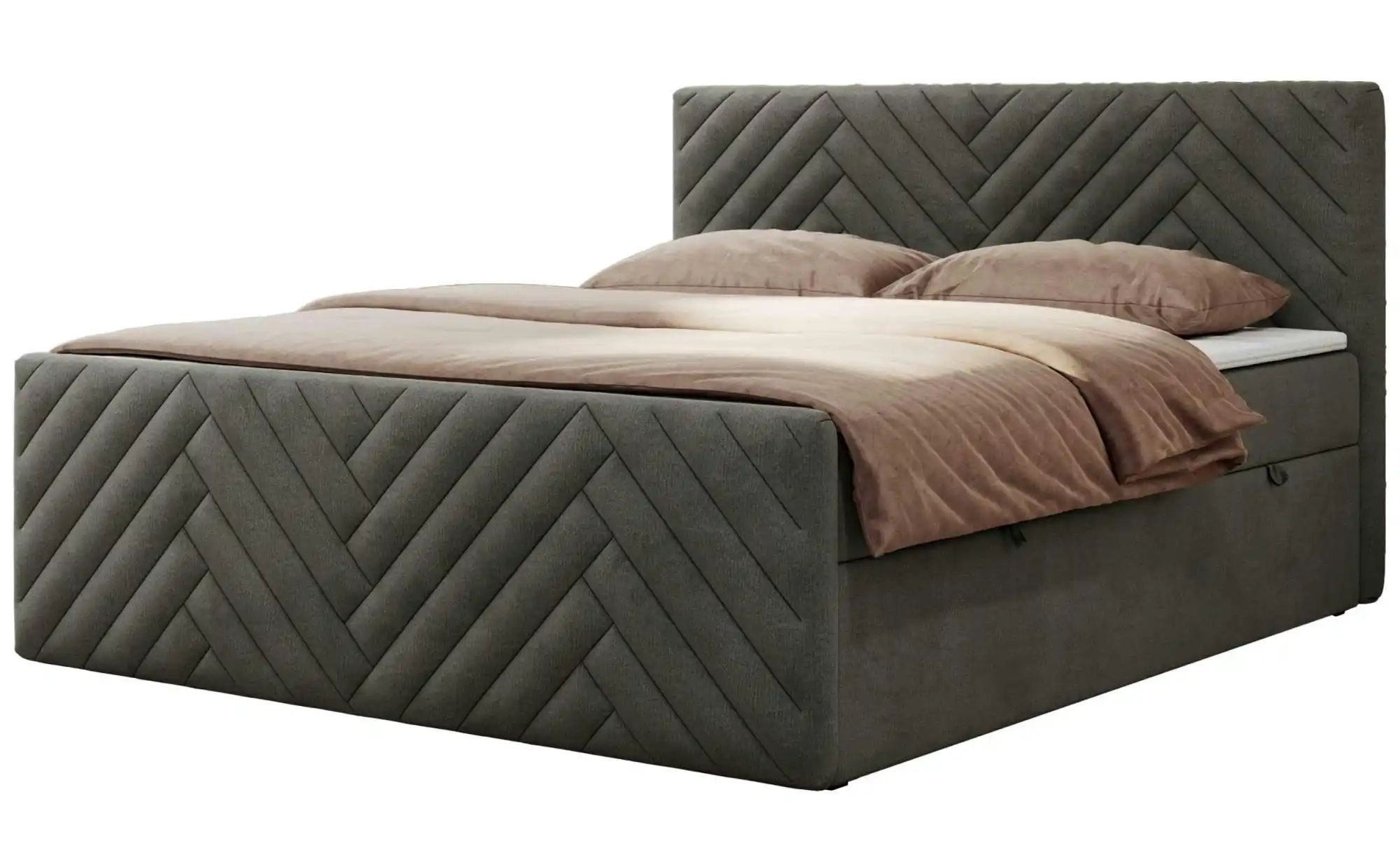 Boxbett mit Bettkasten Paris Duo ¦ grau ¦ Maße (cm): B: 181 H: 110 Betten > günstig online kaufen
