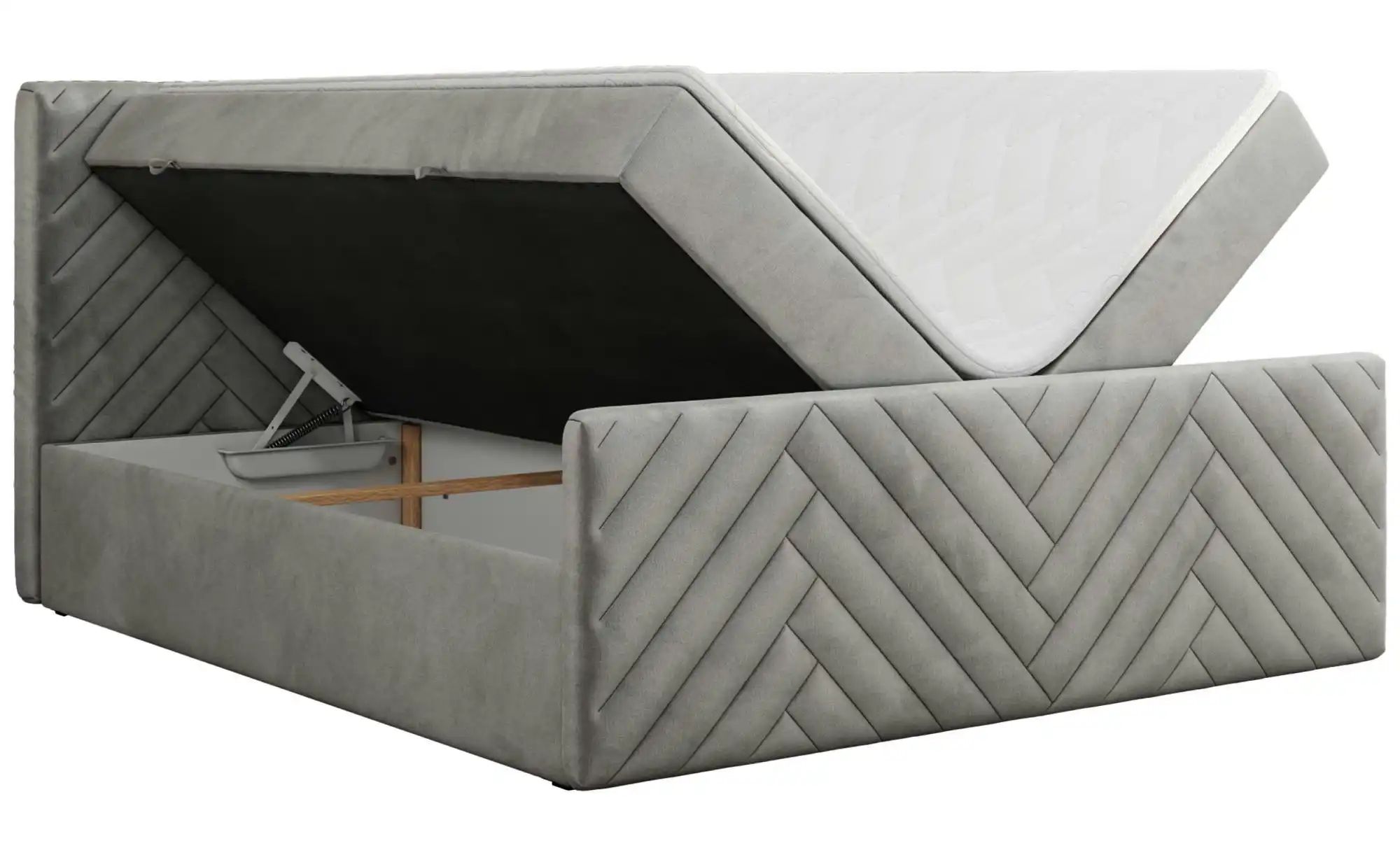 Thumbnail - Boxbett mit Bettkasten Paris Duo ¦ grau ¦ Maße (cm): B: 121 H: 110 Betten > Komfortbetten - Höffner