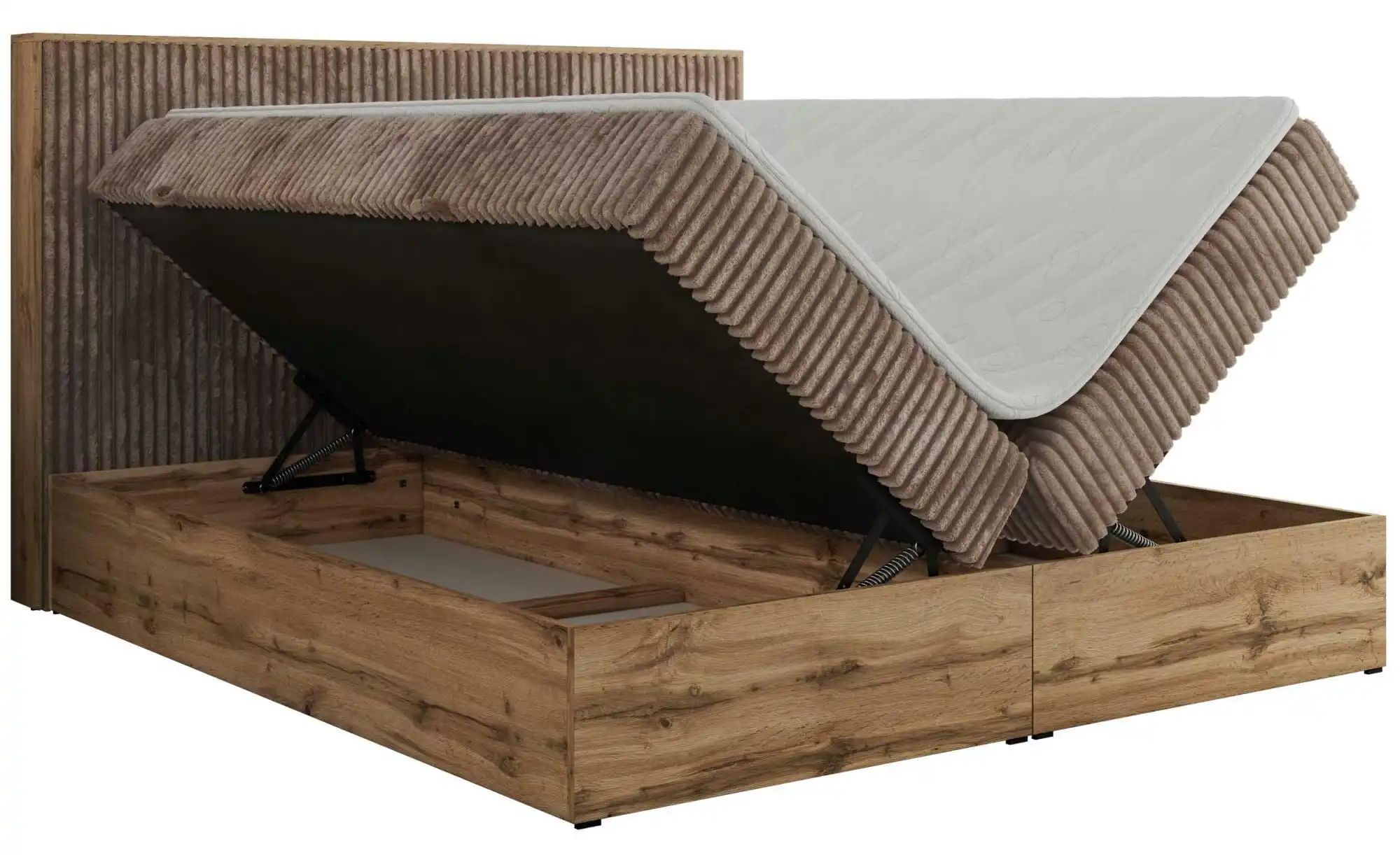 Thumbnail - Boxbett mit Bettkasten Wood Classic ¦ braun ¦ Maße (cm): B: 184 H: 120 Betten > Komfortbetten - Höffner