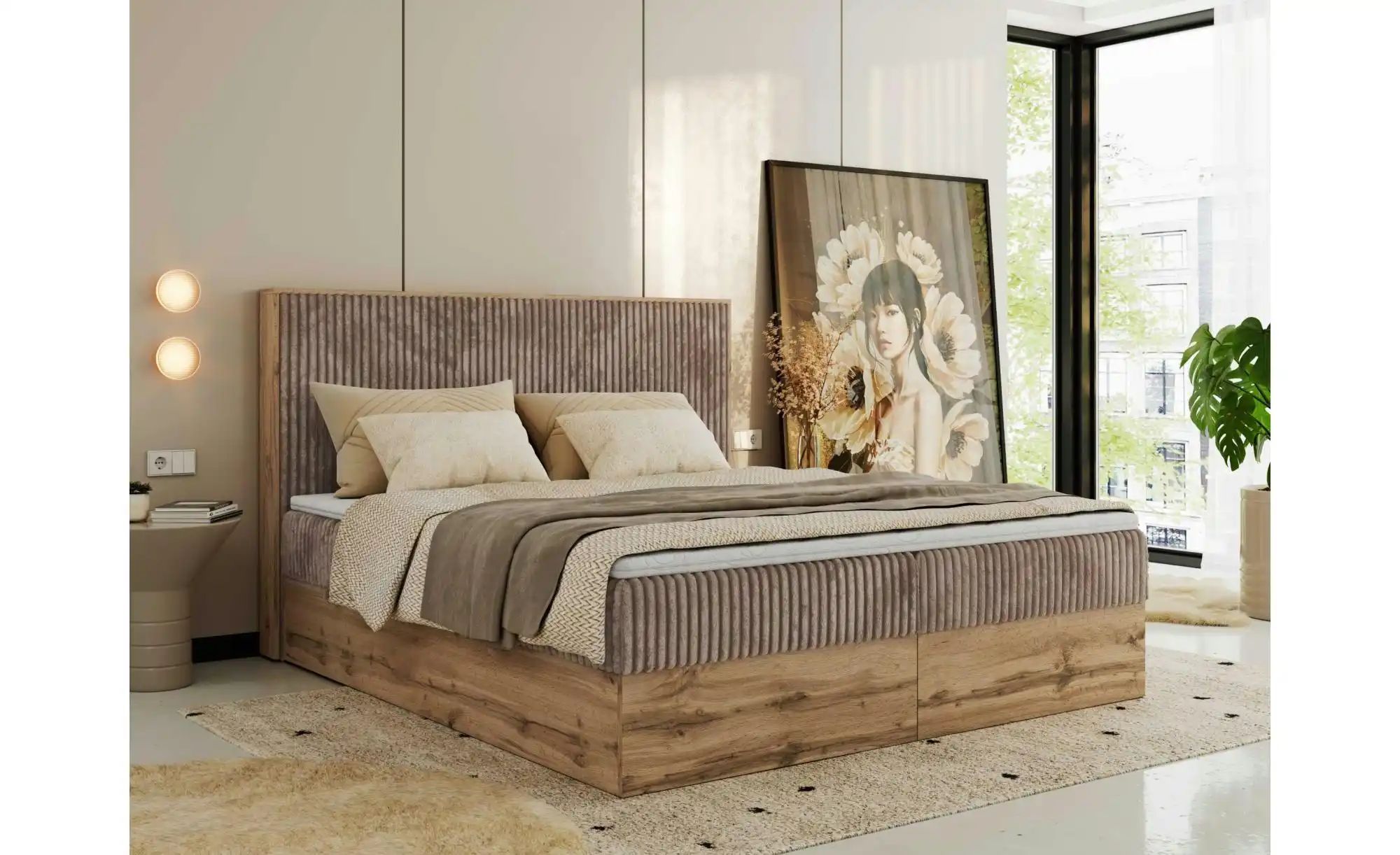 Thumbnail - Boxbett mit Bettkasten Wood Classic ¦ braun ¦ Maße (cm): B: 184 H: 120 Betten > Komfortbetten - Höffner