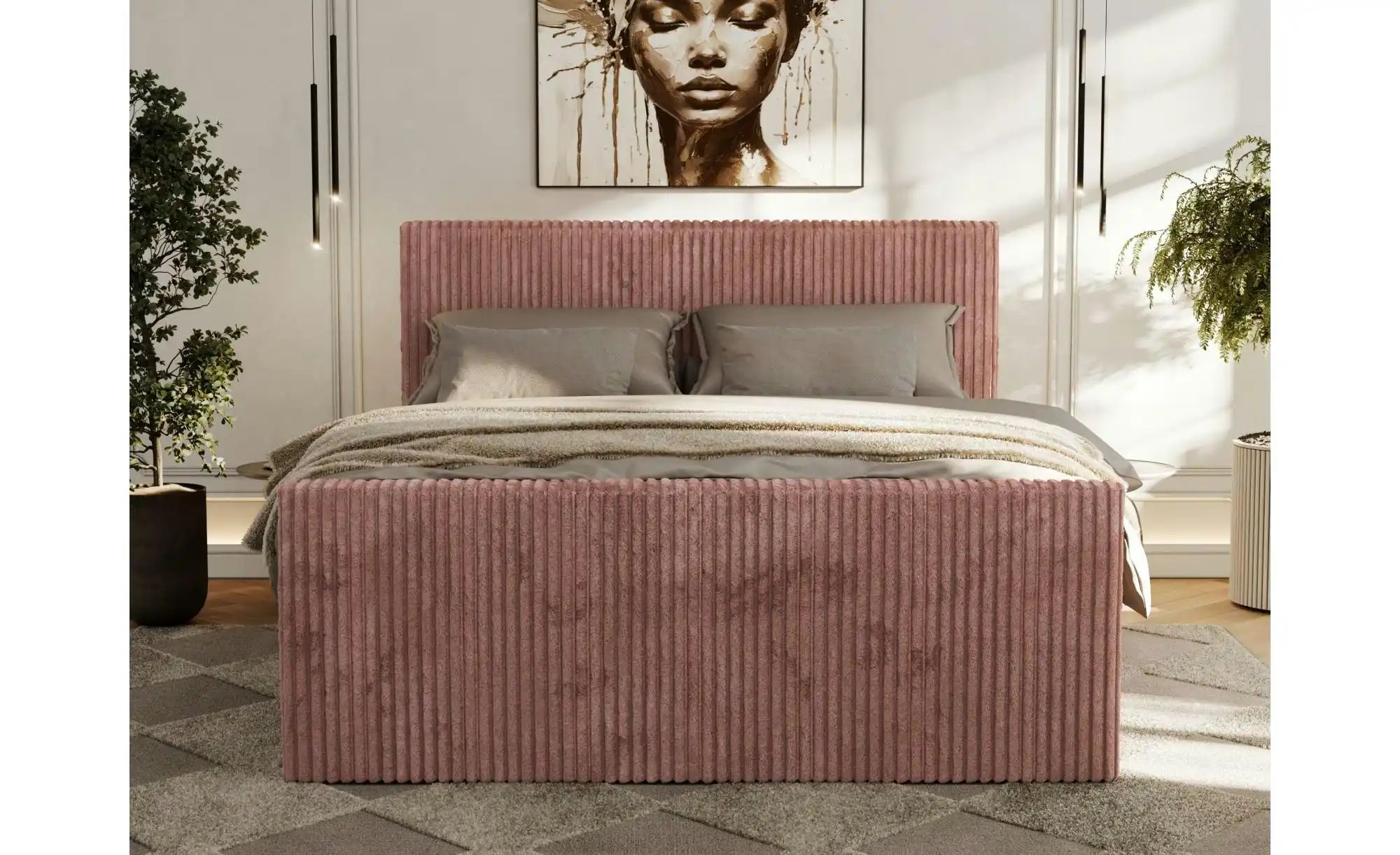 Thumbnail - Boxbett mit Bettkasten Tiliano Duo ¦ rosa/pink ¦ Maße (cm): B: 184 H: 119 Betten > Komfortbetten - Höffner