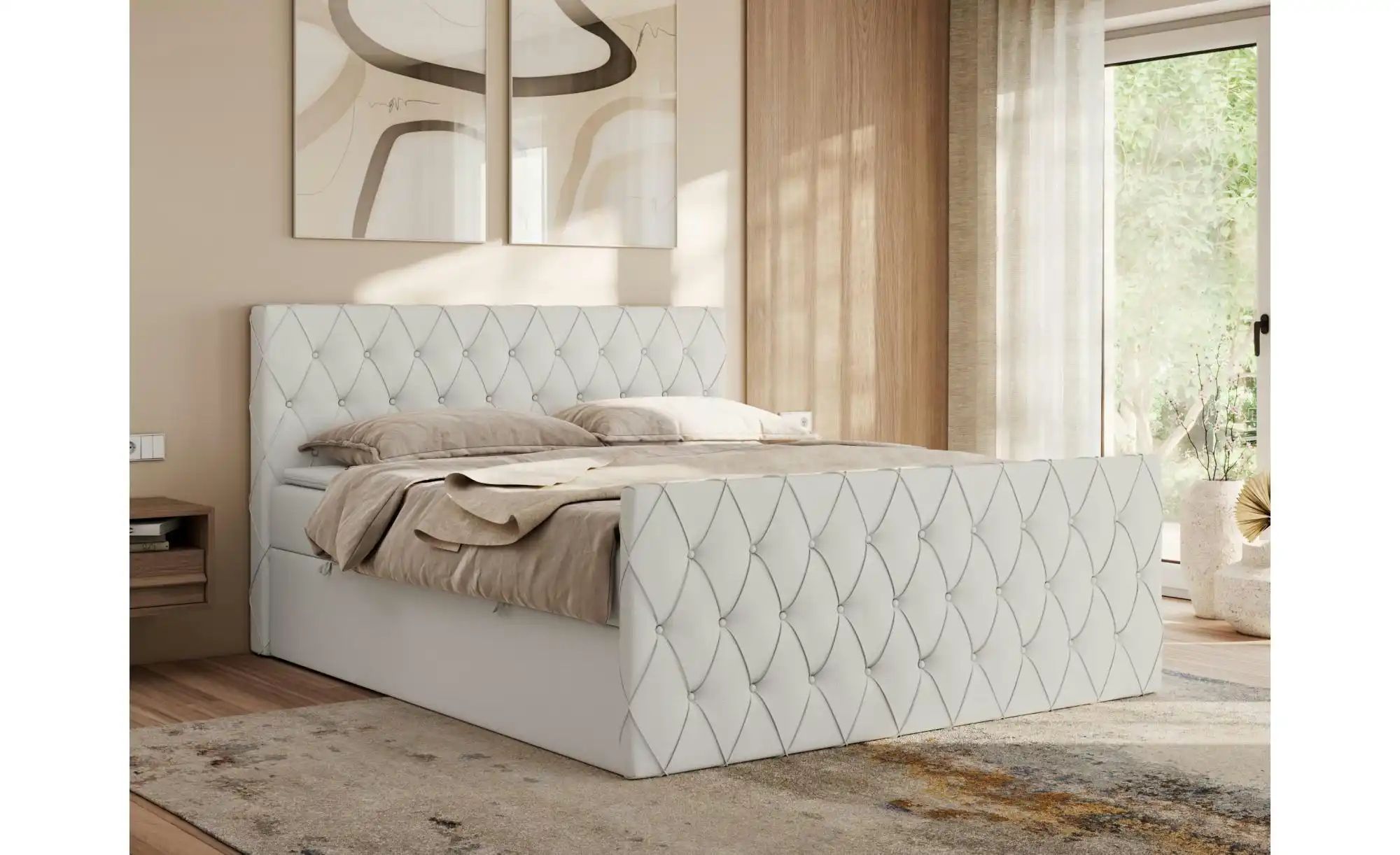 Thumbnail - Boxbett mit Bettkasten Miren Duo ¦ weiß ¦ Maße (cm): B: 181 H: 110 Betten > Komfortbetten - Höffner