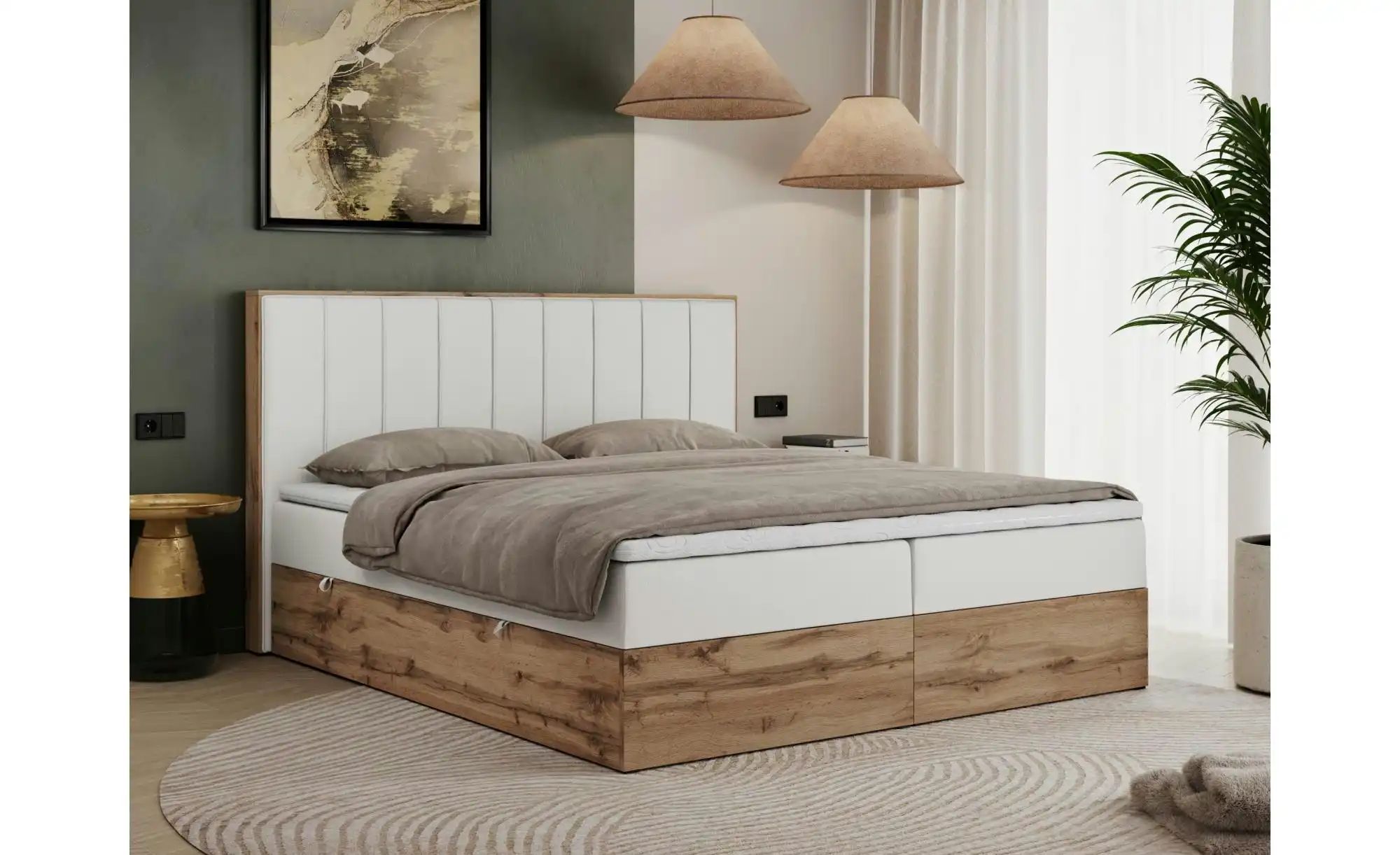 Thumbnail - Boxbett mit Bettkasten Bellissimo ¦ weiß ¦ Maße (cm): B: 148 H: 115 Betten > Komfortbetten - Höffner