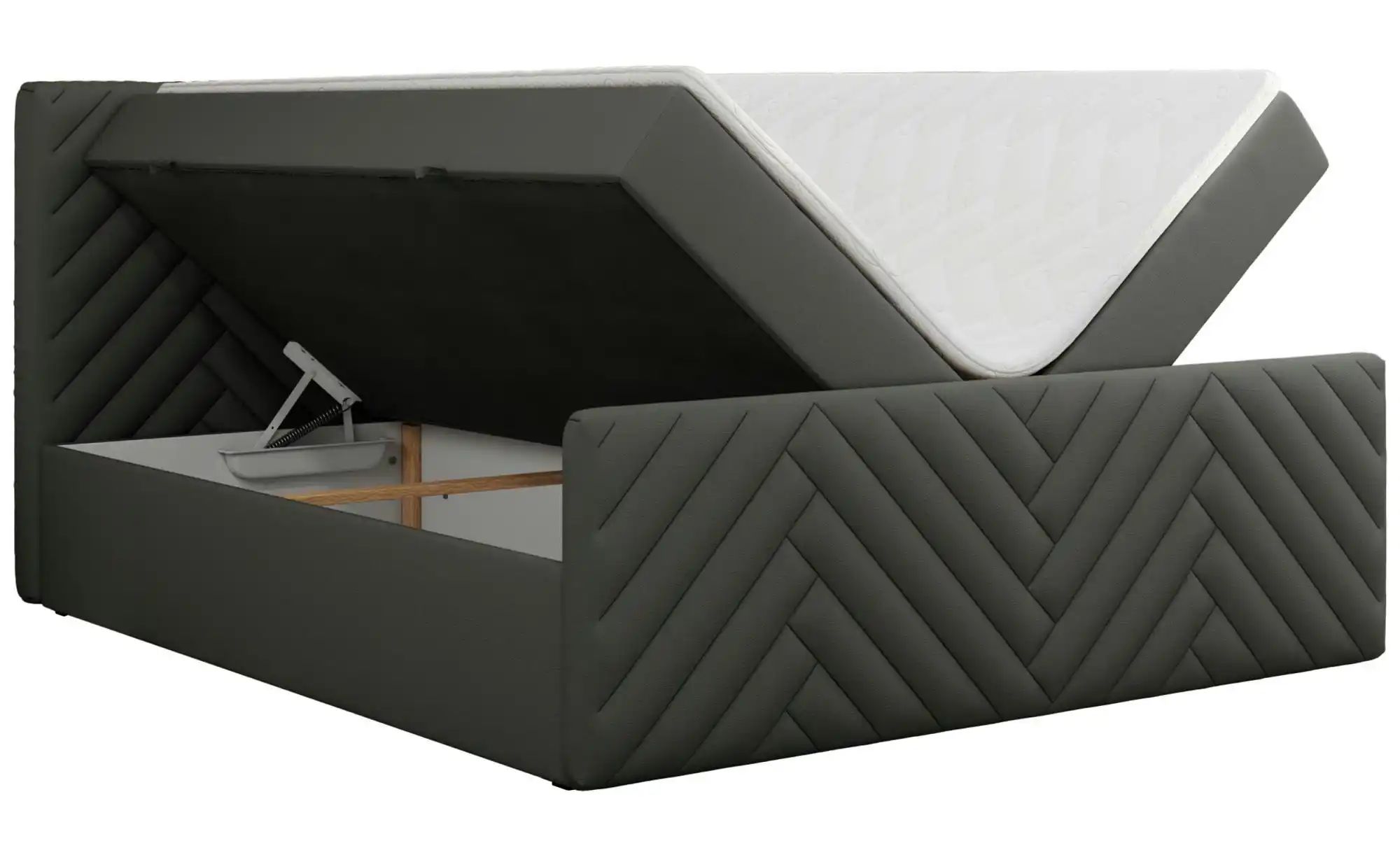 Boxbett mit Bettkasten Paris Duo ¦ grau ¦ Maße (cm): B: 141 H: 110 Betten > günstig online kaufen