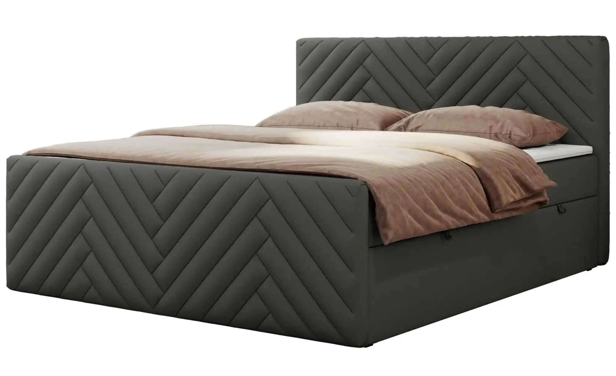 Boxbett mit Bettkasten Paris Duo ¦ grau ¦ Maße (cm): B: 141 H: 110 Betten > günstig online kaufen