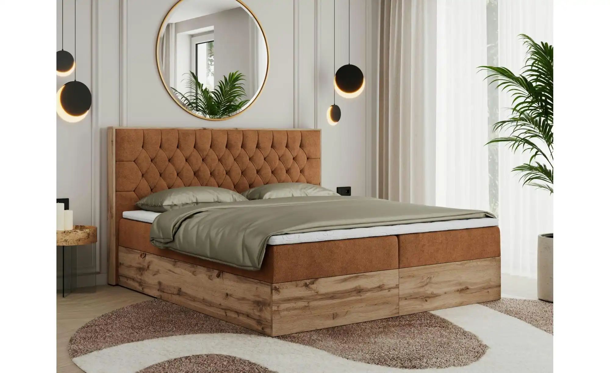 Thumbnail - Boxbett mit Bettkasten Amore ¦ orange ¦ Maße (cm): B: 208 H: 115 Betten > Komfortbetten - Höffner