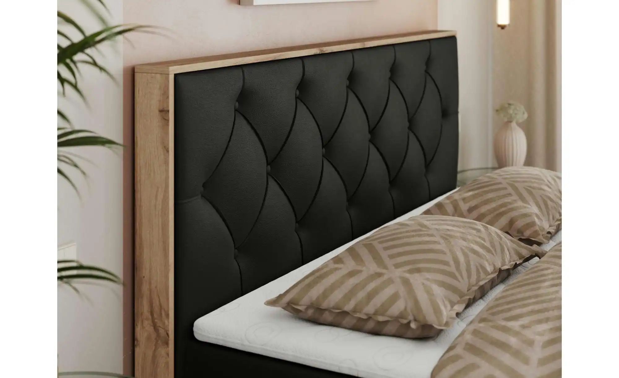Thumbnail - Boxbett mit Bettkasten Veneto ¦ schwarz ¦ Maße (cm): B: 188 H: 115 Betten > Komfortbetten - Höffner
