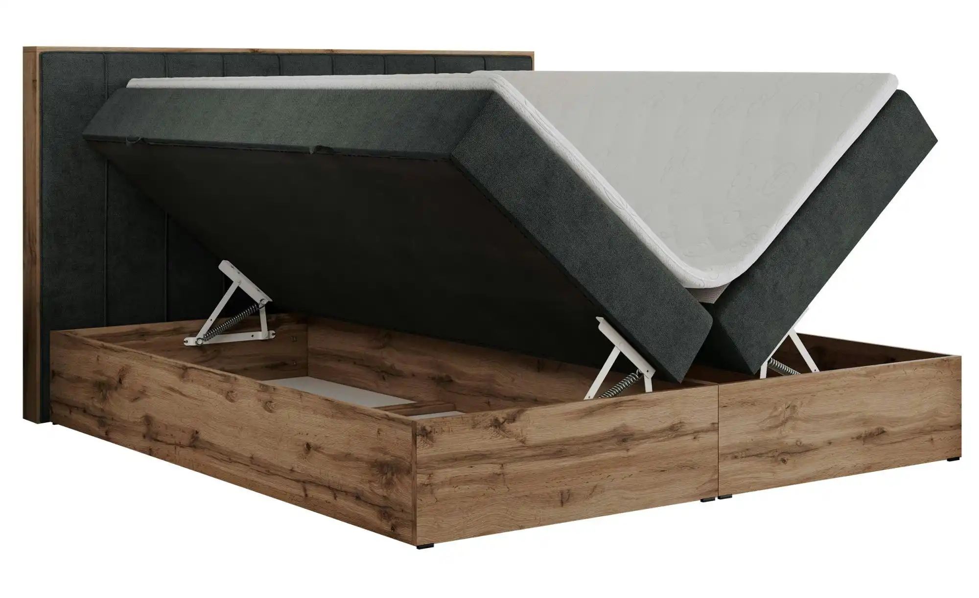 Boxbett mit Bettkasten Bellissimo ¦ grau ¦ Maße (cm): B: 208 H: 115 Betten günstig online kaufen