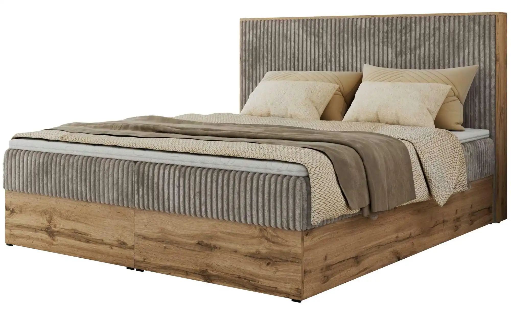 Boxbett mit Bettkasten Wood Classic ¦ braun ¦ Maße (cm): B: 204 H: 120 Bett günstig online kaufen