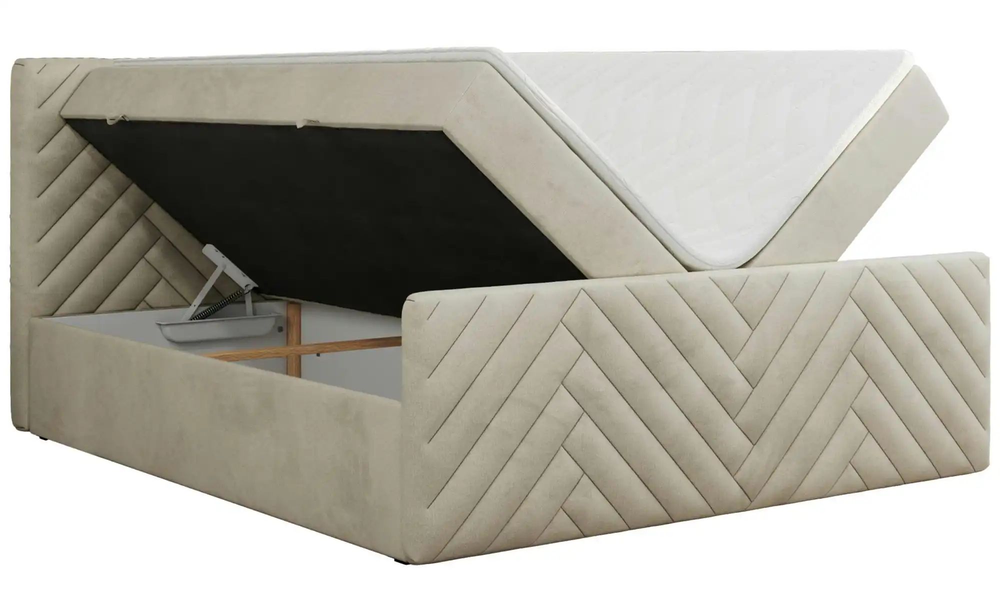Boxbett mit Bettkasten Paris Duo ¦ beige ¦ Maße (cm): B: 141 H: 110 Betten günstig online kaufen