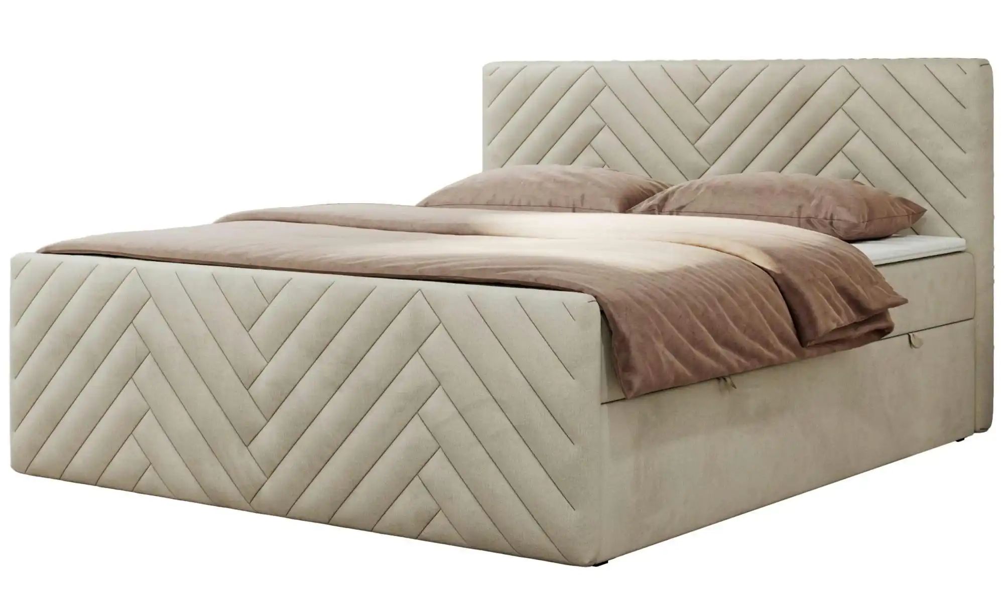 Boxbett mit Bettkasten Paris Duo ¦ beige ¦ Maße (cm): B: 141 H: 110 Betten günstig online kaufen