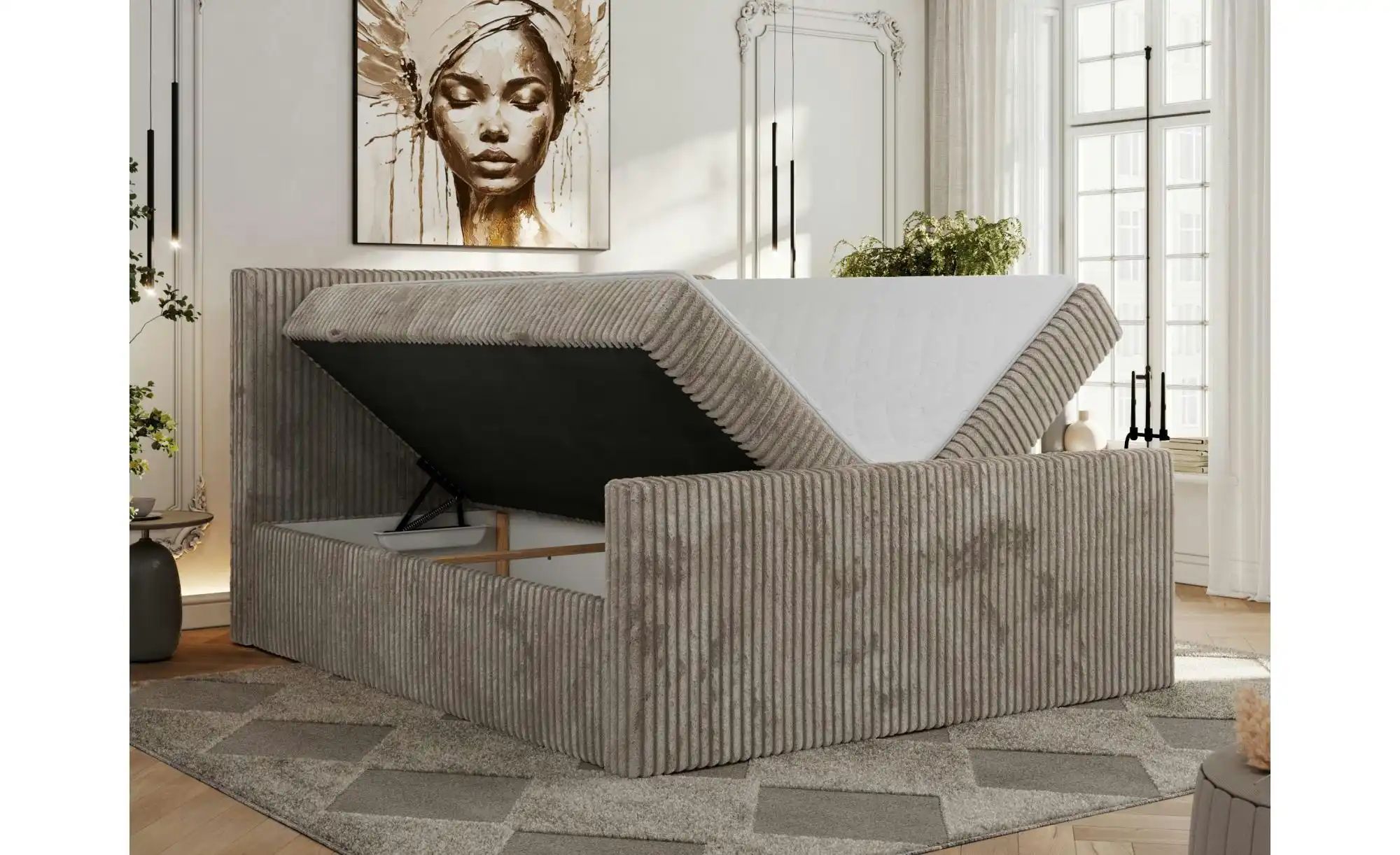 Thumbnail - Boxbett mit Bettkasten Tiliano Duo ¦ braun ¦ Maße (cm): B: 204 H: 119 Betten > Komfortbetten - Höffner