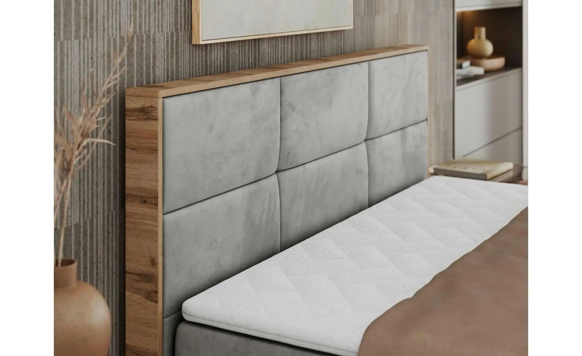 Thumbnail - Boxbett mit Bettkasten Albero 2 ¦ grau ¦ Maße (cm): B: 188 H: 104 Betten > Komfortbetten - Höffner