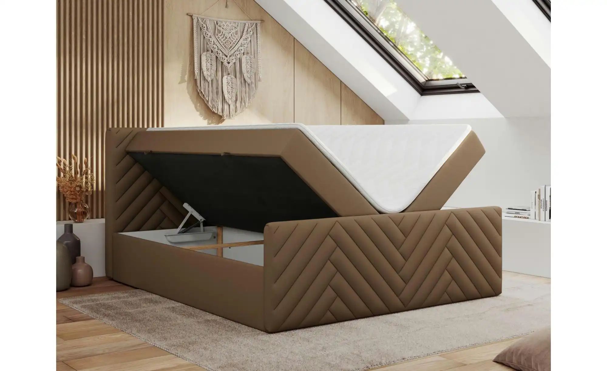 Boxbett mit Bettkasten Paris Duo ¦ braun ¦ Maße (cm): B: 201 H: 110 Betten günstig online kaufen
