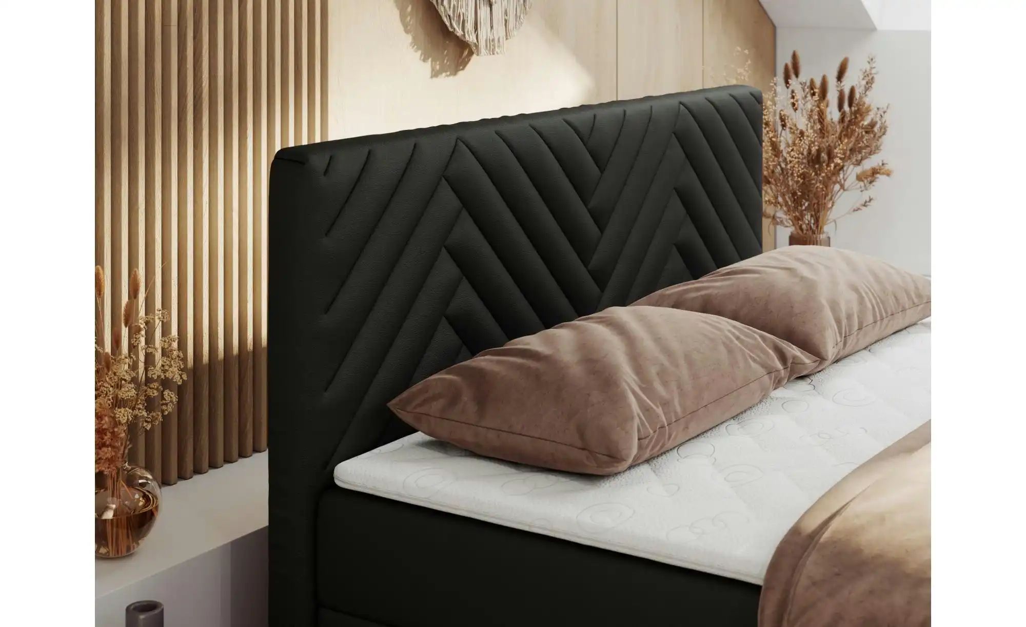 Thumbnail - Boxbett mit Bettkasten Paris Duo ¦ schwarz ¦ Maße (cm): B: 161 H: 110 Betten > Komfortbetten - Höffner