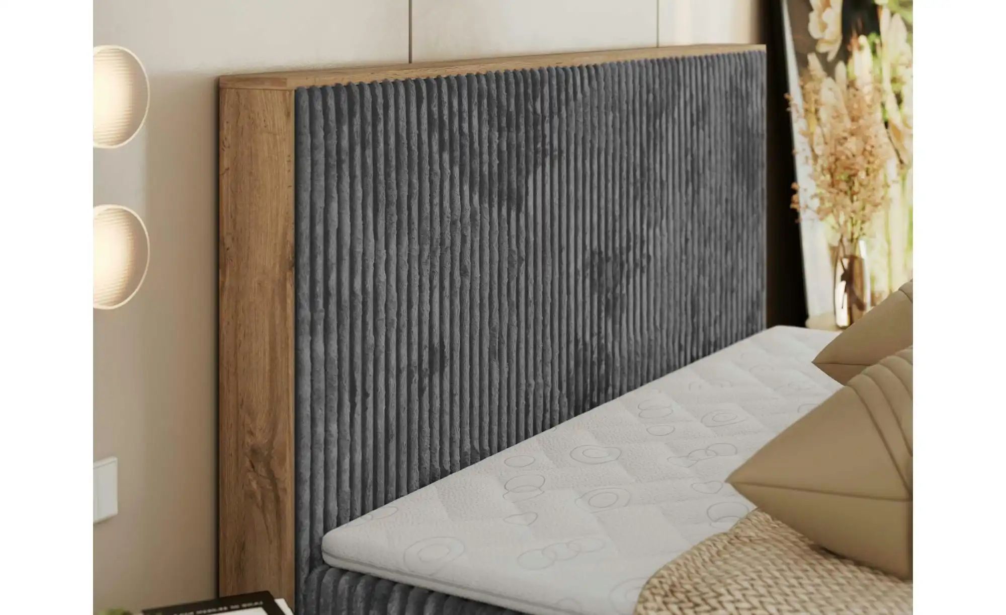 Thumbnail - Boxbett mit Bettkasten Wood Classic ¦ grau ¦ Maße (cm): B: 204 H: 120 Betten > Komfortbetten - Höffner