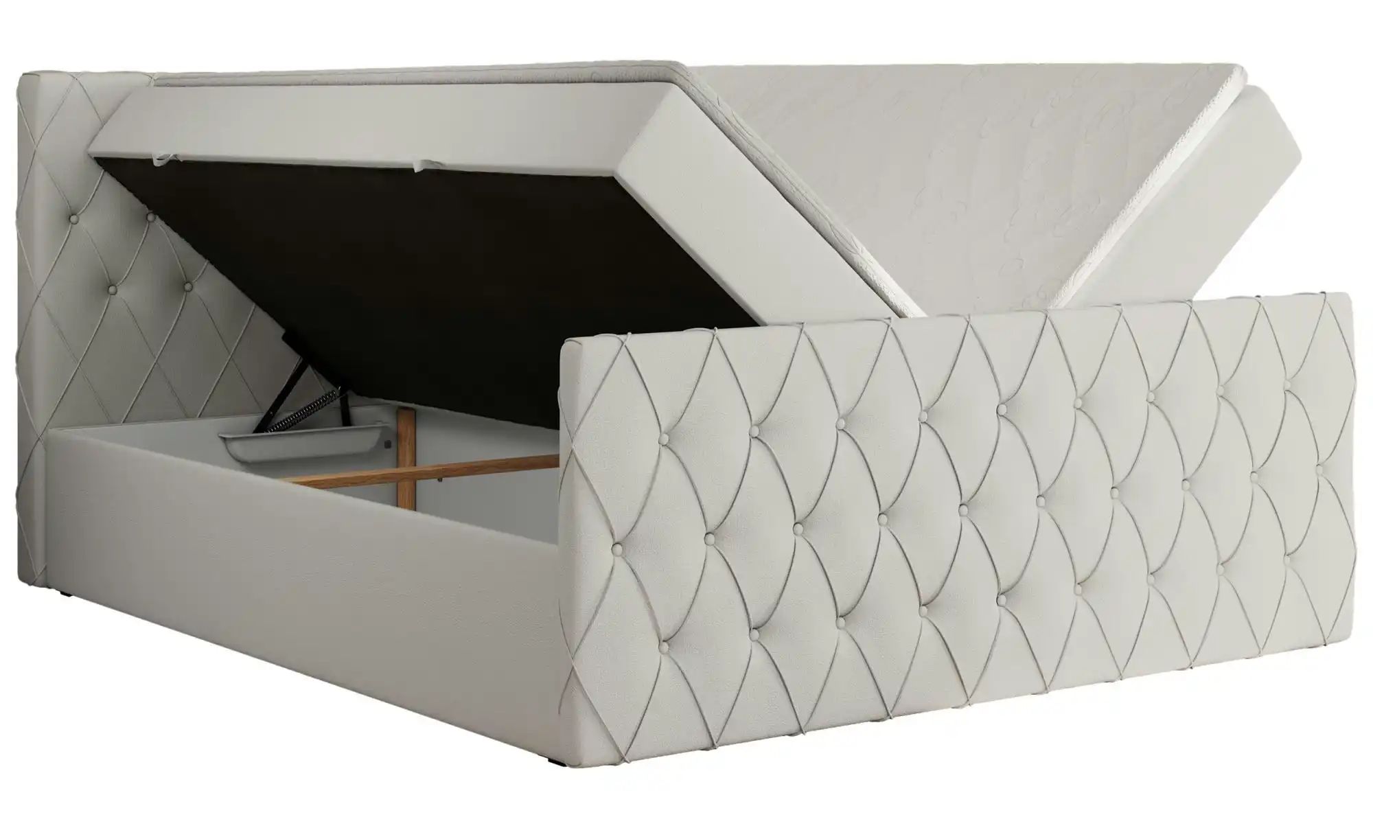 Boxspringbett mit Bettkasten Miren Duo ¦ weiß ¦ Maße (cm): B: 141 H: 110 Be günstig online kaufen