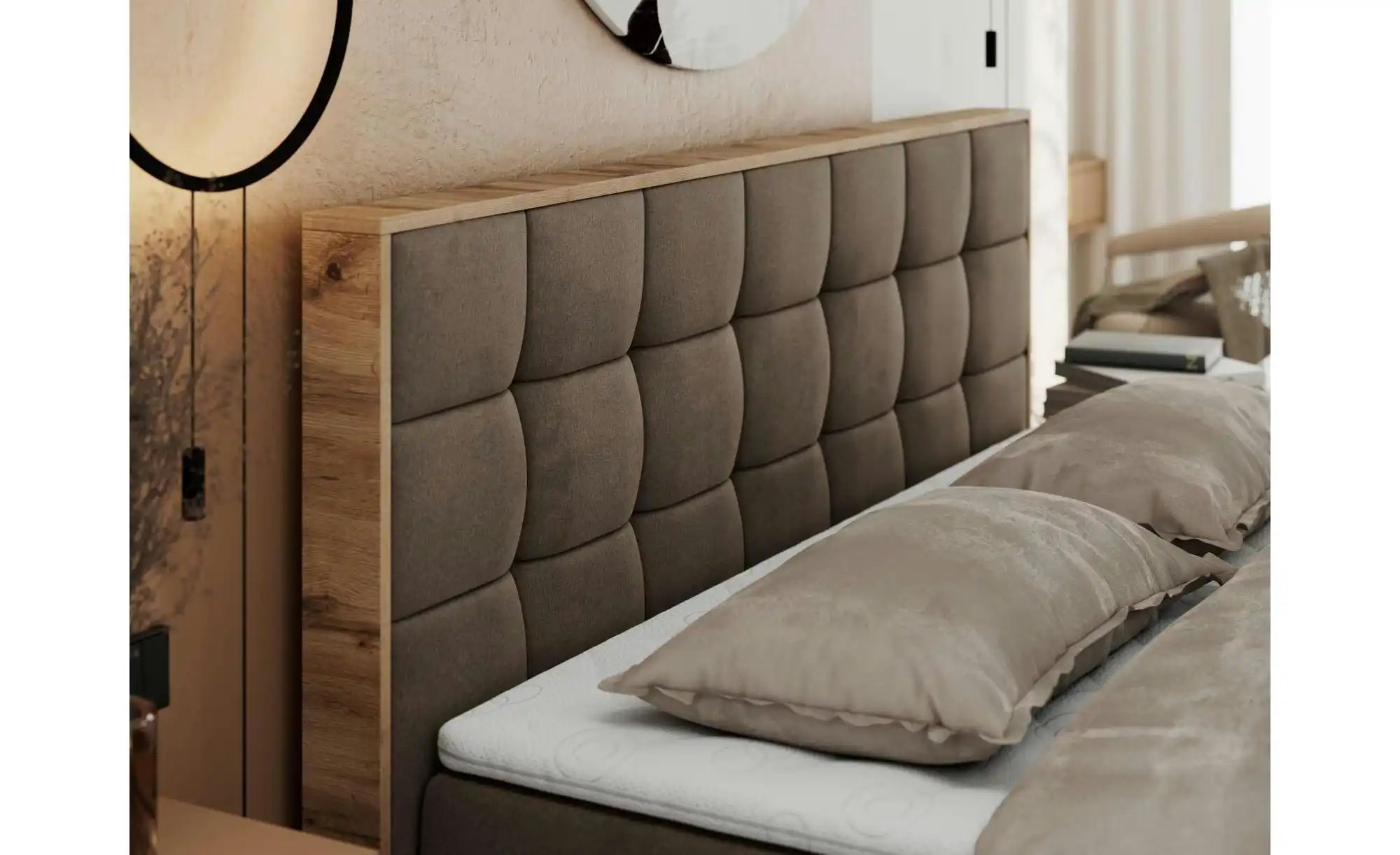 Thumbnail - Boxbett mit Bettkasten Albero 1 ¦ braun ¦ Maße (cm): B: 188 H: 104 Betten > Komfortbetten - Höffner