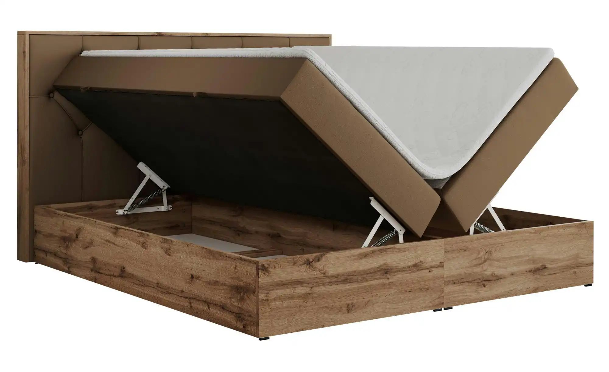 Boxbett mit Bettkasten Veneto ¦ braun ¦ Maße (cm): B: 168 H: 115 Betten > K günstig online kaufen