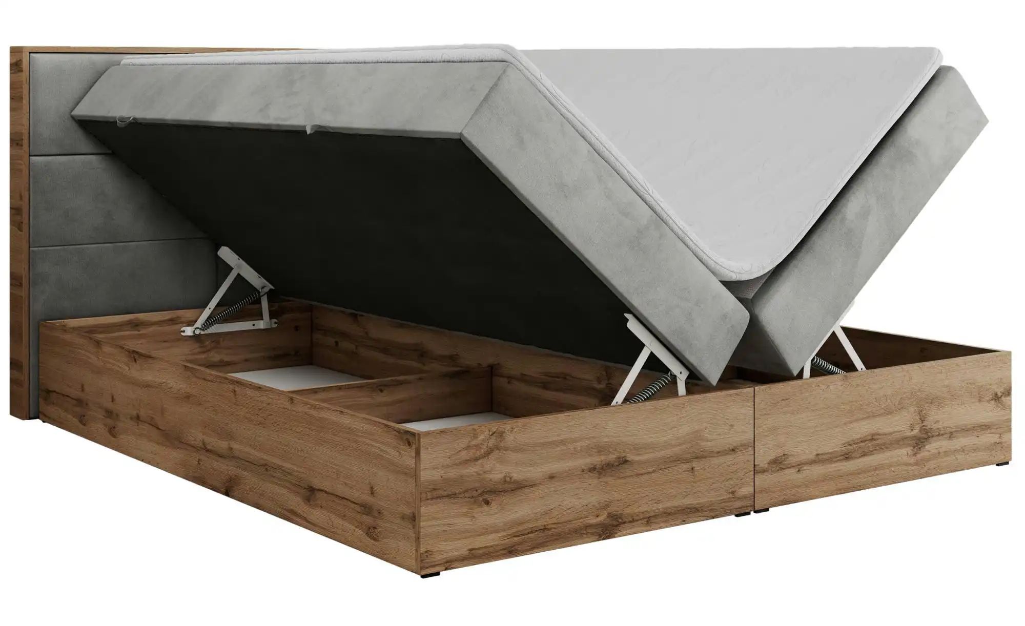 Boxbett mit Bettkasten Albero 2 ¦ grau ¦ Maße (cm): B: 208 H: 104 Betten > günstig online kaufen