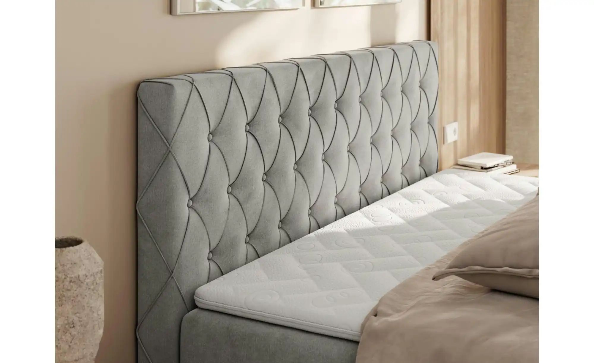 Thumbnail - Boxbett mit Bettkasten Miren Duo ¦ grau ¦ Maße (cm): B: 121 H: 110 Betten > Komfortbetten - Höffner