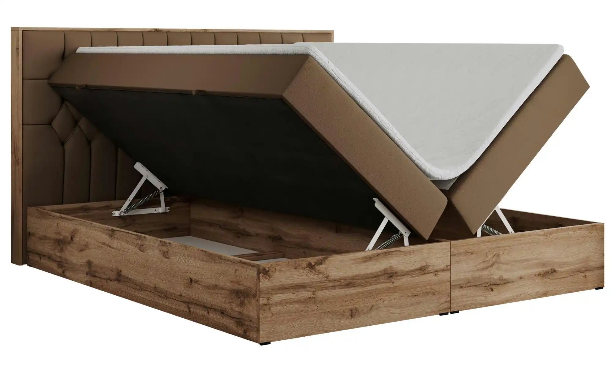 Boxbett mit Bettkasten Amore ¦ braun ¦ Maße (cm): B: 148 H: 115 Betten > Ko günstig online kaufen