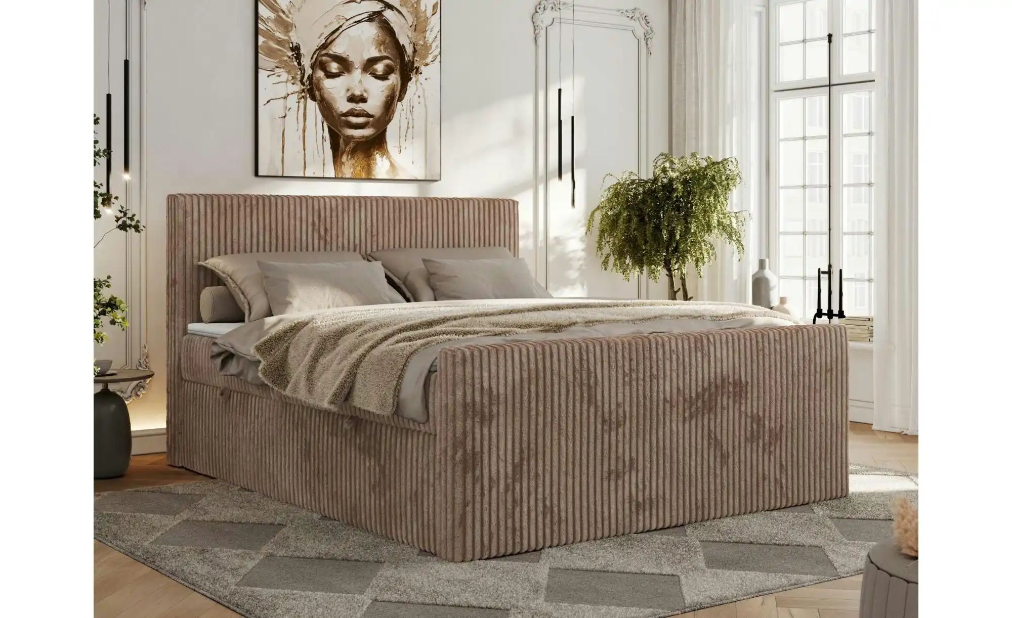 Boxbett mit Bettkasten Tiliano Duo ¦ braun ¦ Maße (cm): B: 204 H: 119 Bette günstig online kaufen