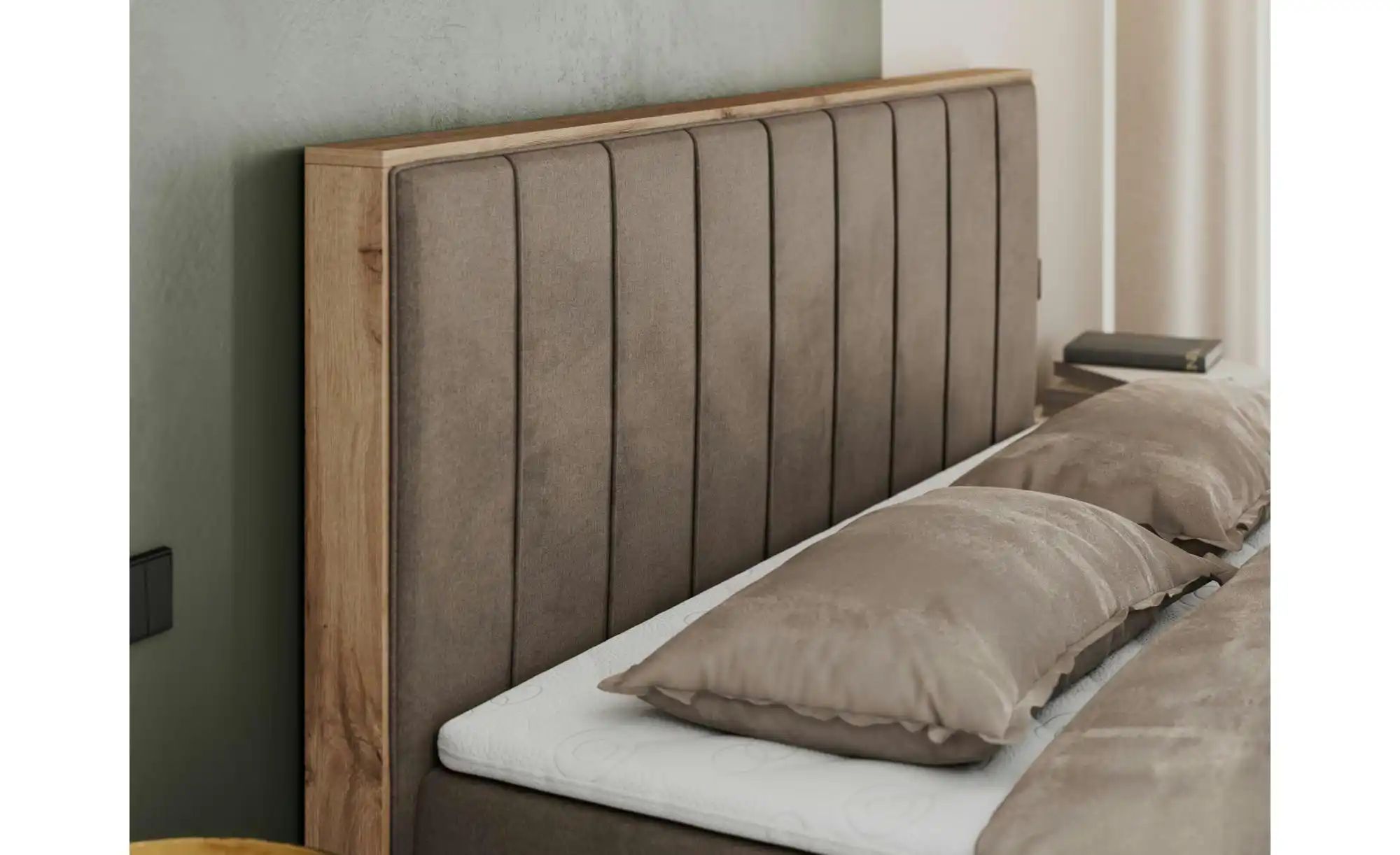 Thumbnail - Boxbett mit Bettkasten Bellissimo ¦ braun ¦ Maße (cm): B: 188 H: 115 Betten > Komfortbetten - Höffner