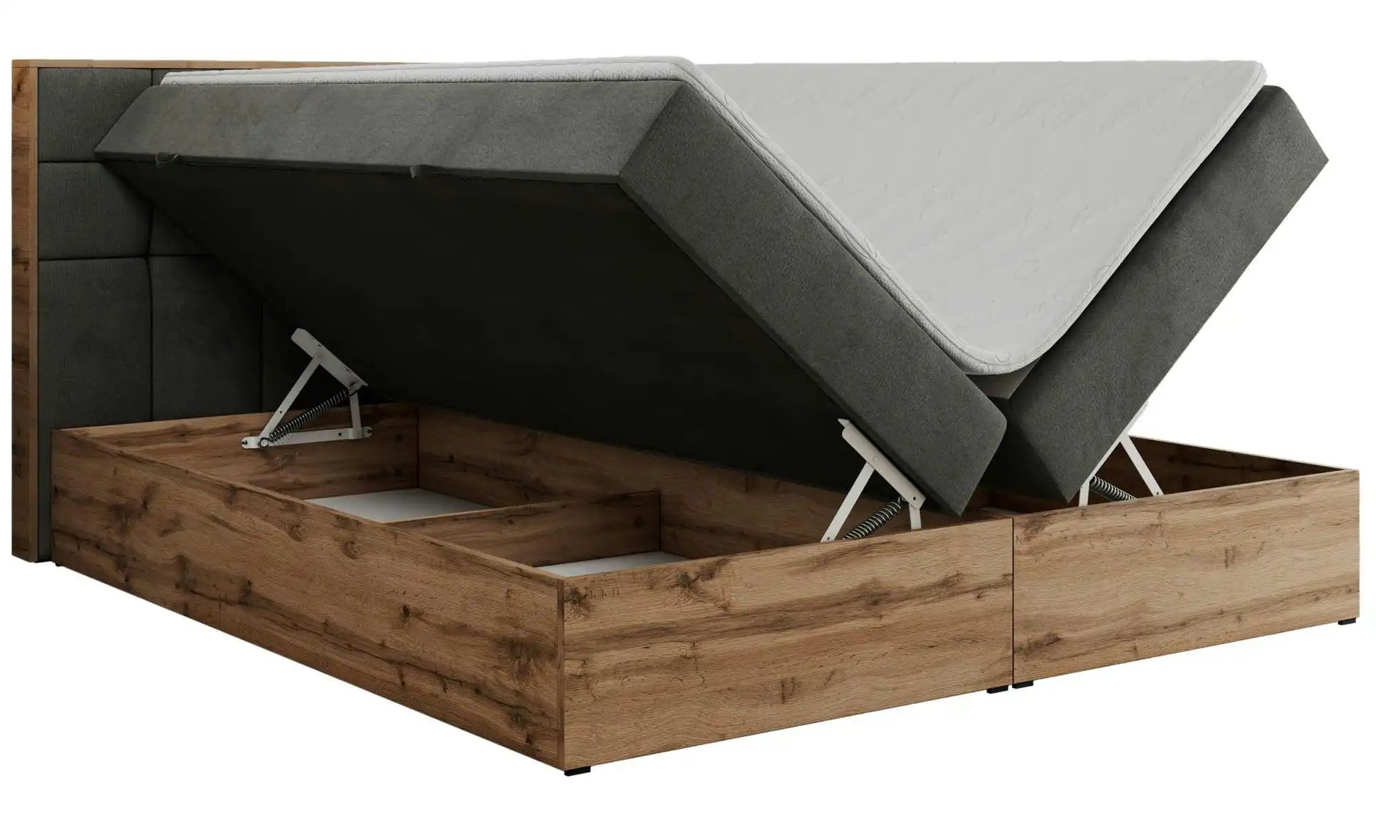 Boxbett mit Bettkasten Albero 1 ¦ grau ¦ Maße (cm): B: 128 H: 104 Betten > günstig online kaufen