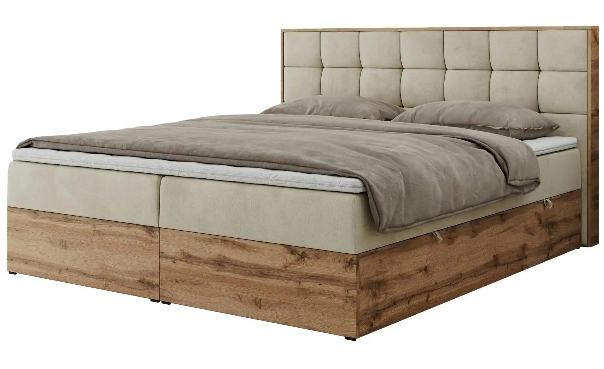 Boxbett mit Bettkasten Albero 1 ¦ beige ¦ Maße (cm): B: 188 H: 104 Betten > günstig online kaufen