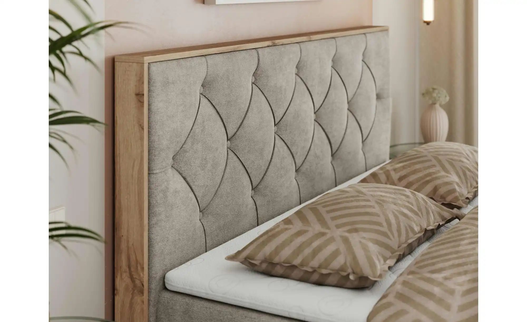 Thumbnail - Boxbett mit Bettkasten Veneto ¦ beige ¦ Maße (cm): B: 188 H: 115 Betten > Komfortbetten - Höffner