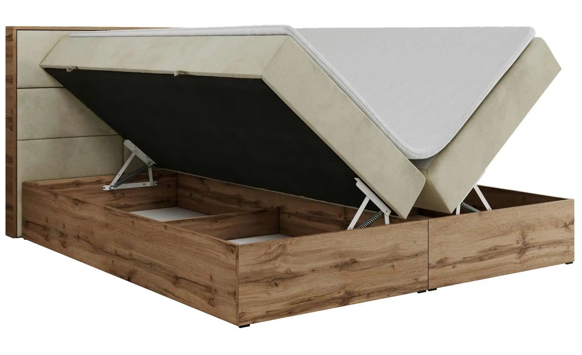 Boxbett mit Bettkasten Albero 2 ¦ beige ¦ Maße (cm): B: 168 H: 104 Betten > günstig online kaufen