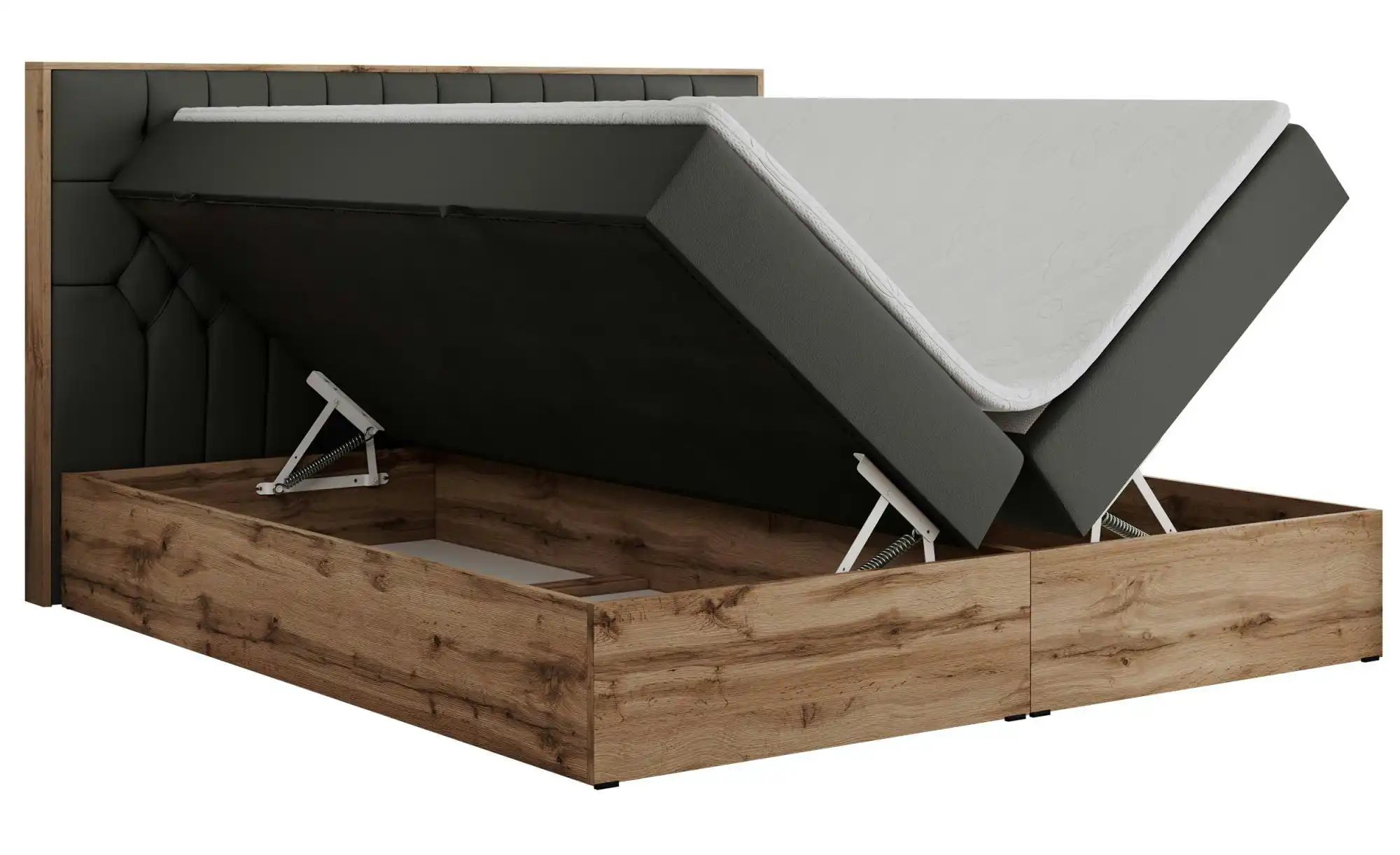 Boxbett mit Bettkasten Amore ¦ grau ¦ Maße (cm): B: 208 H: 115 Betten > Kom günstig online kaufen