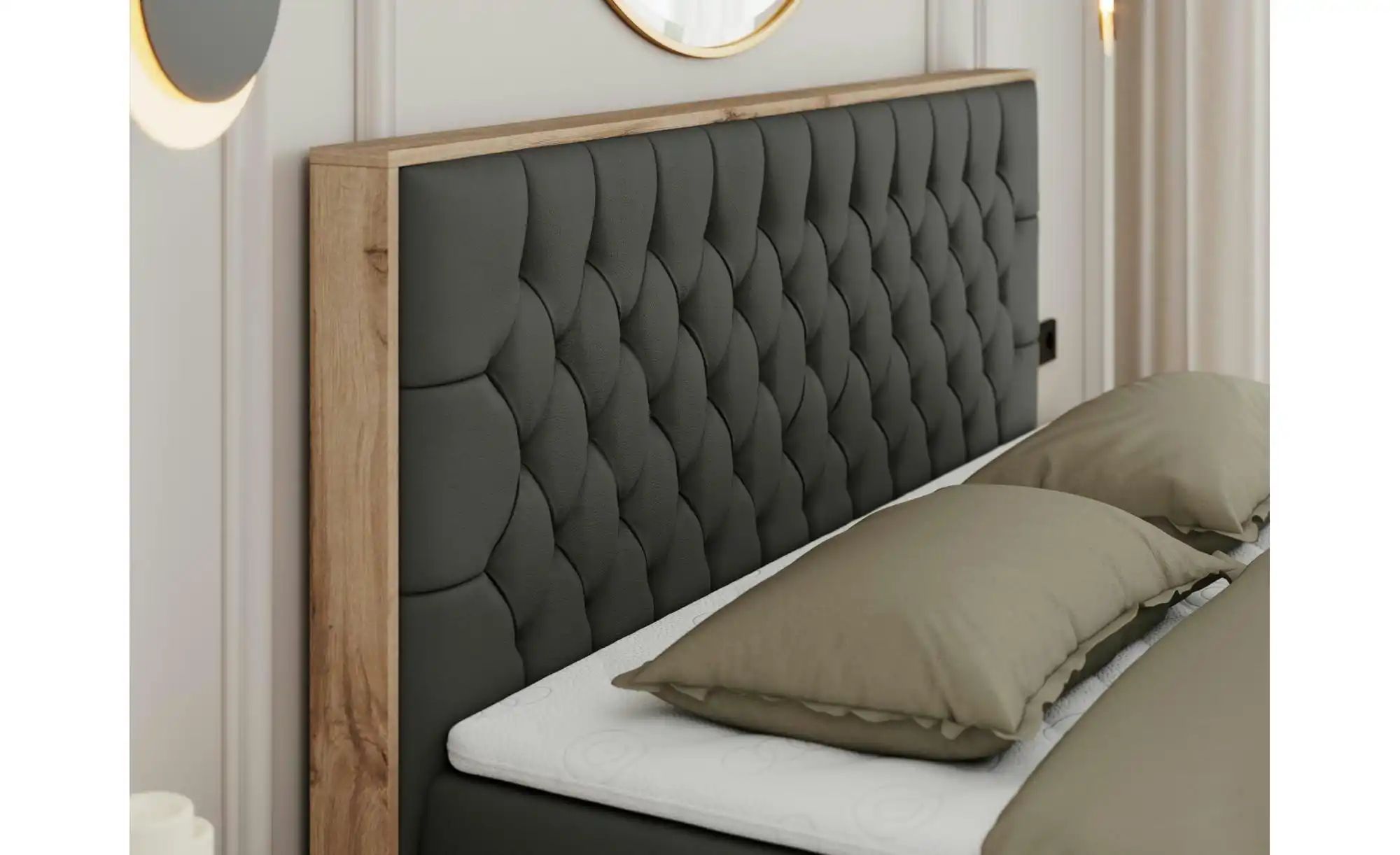 Thumbnail - Boxbett mit Bettkasten Amore ¦ grau ¦ Maße (cm): B: 208 H: 115 Betten > Komfortbetten - Höffner