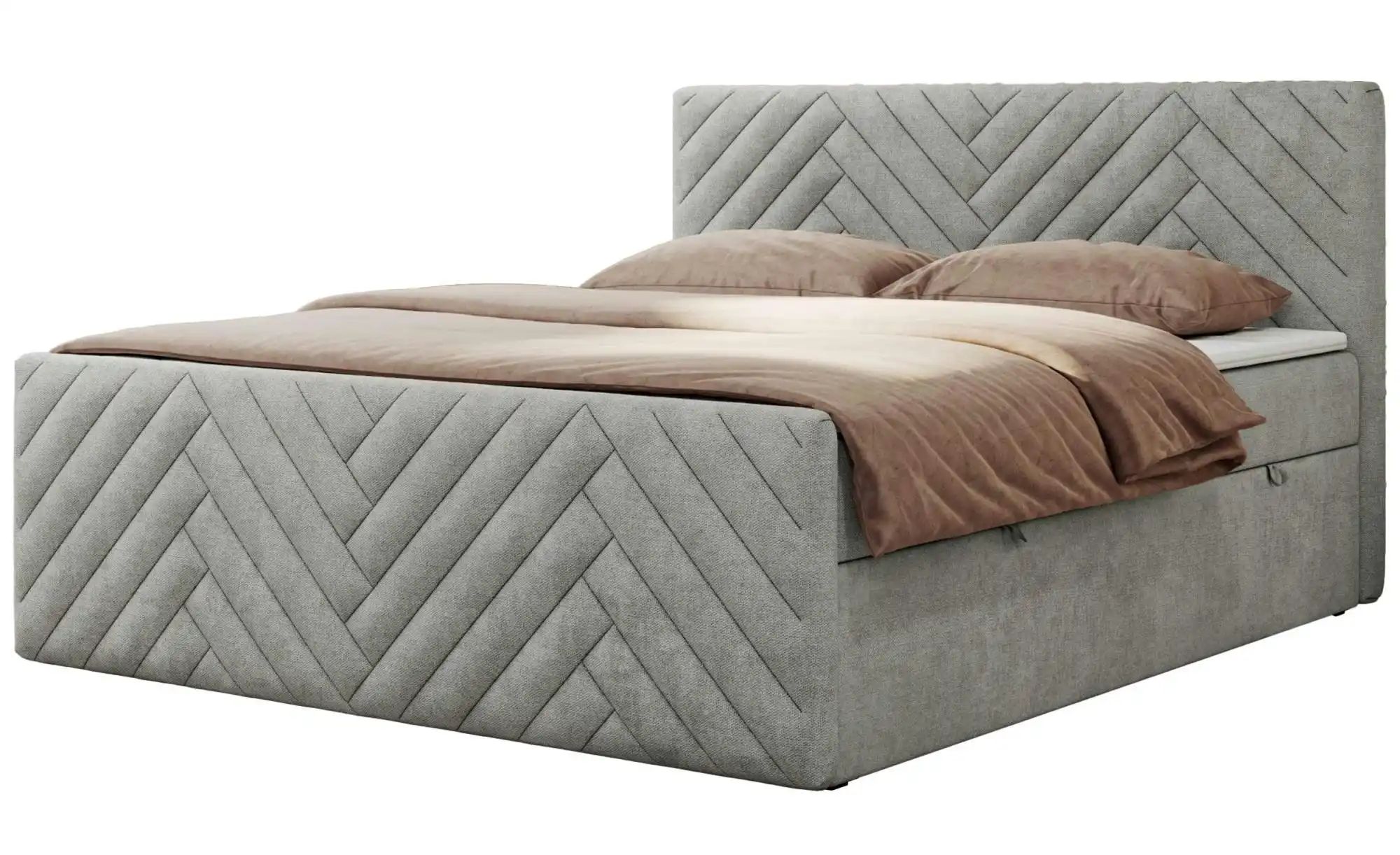 Boxbett mit Bettkasten Paris Duo ¦ grau ¦ Maße (cm): B: 141 H: 110 Betten > günstig online kaufen