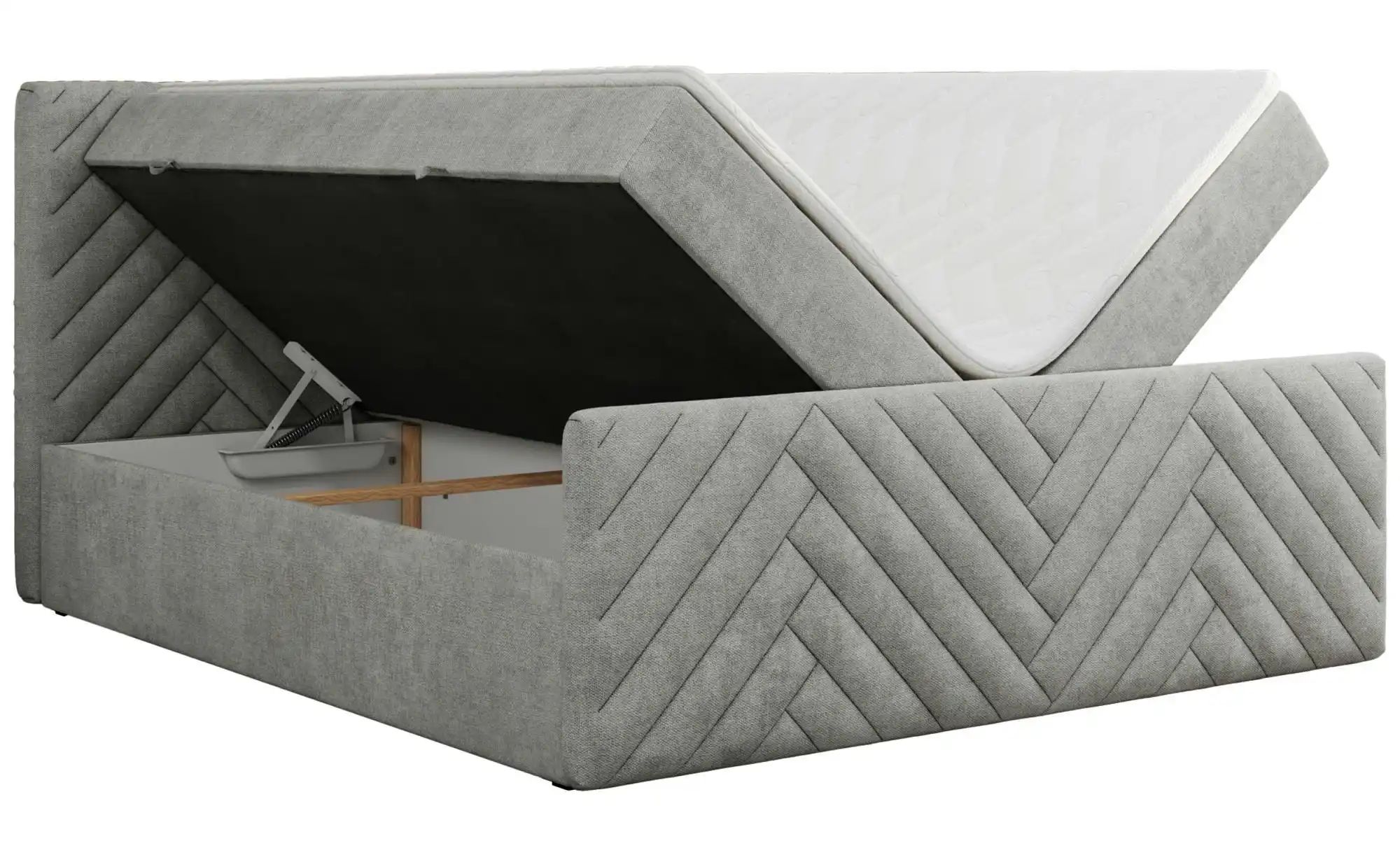 Thumbnail - Boxbett mit Bettkasten Paris Duo ¦ grau ¦ Maße (cm): B: 141 H: 110 Betten > Komfortbetten - Höffner