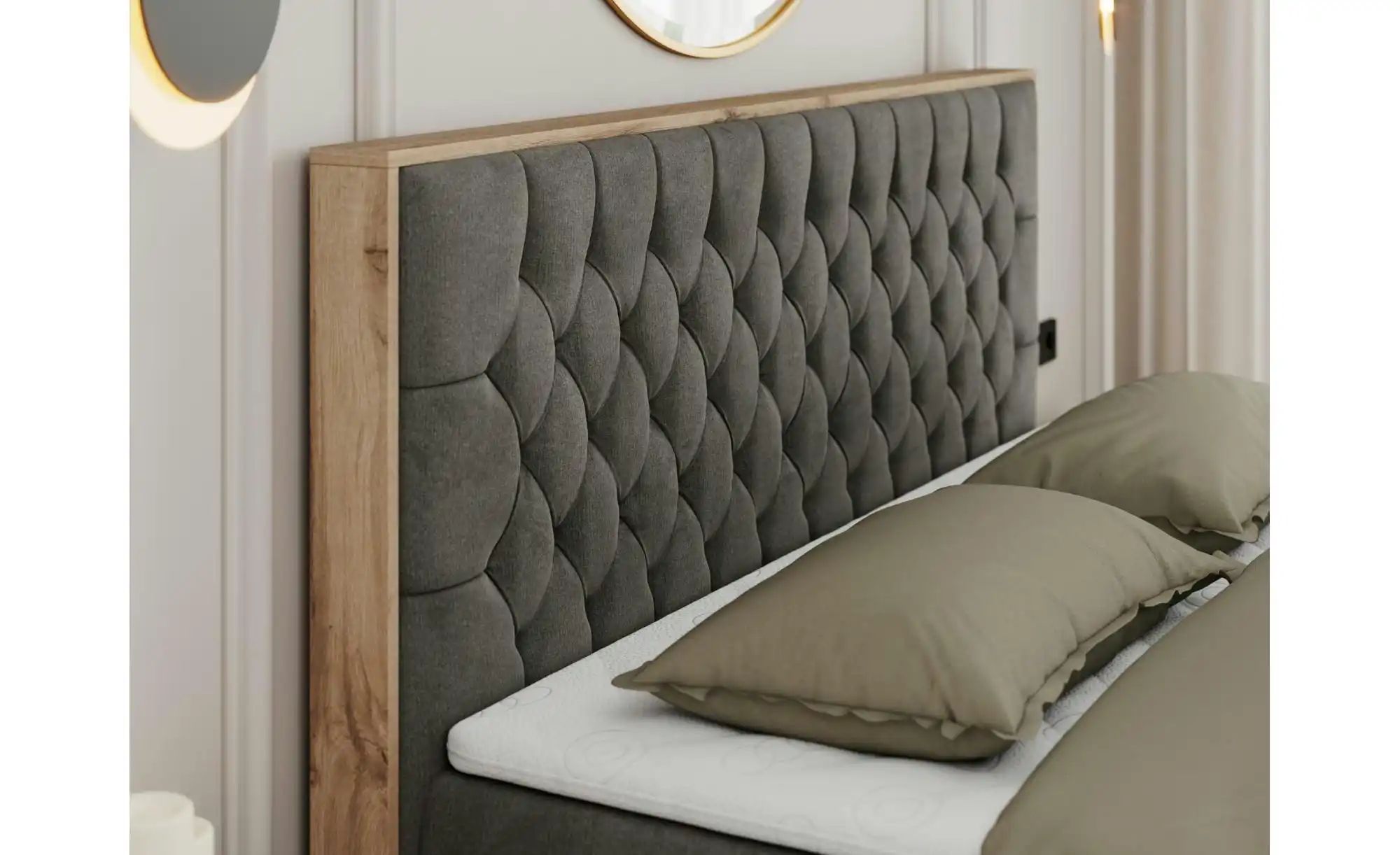 Thumbnail - Boxbett mit Bettkasten Amore ¦ grau ¦ Maße (cm): B: 148 H: 115 Betten > Komfortbetten - Höffner