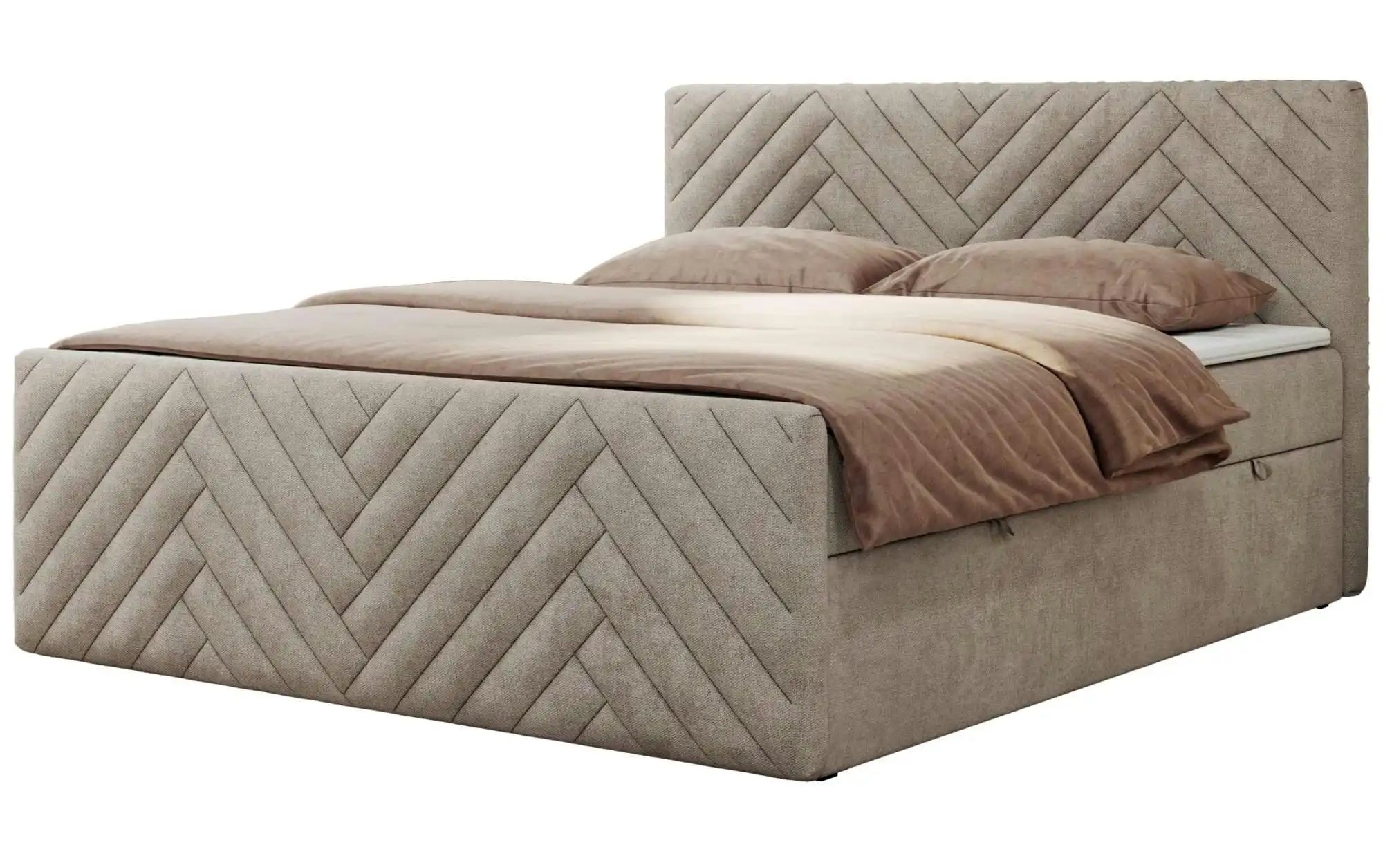Boxbett mit Bettkasten Paris Duo ¦ beige ¦ Maße (cm): B: 161 H: 110 Betten günstig online kaufen