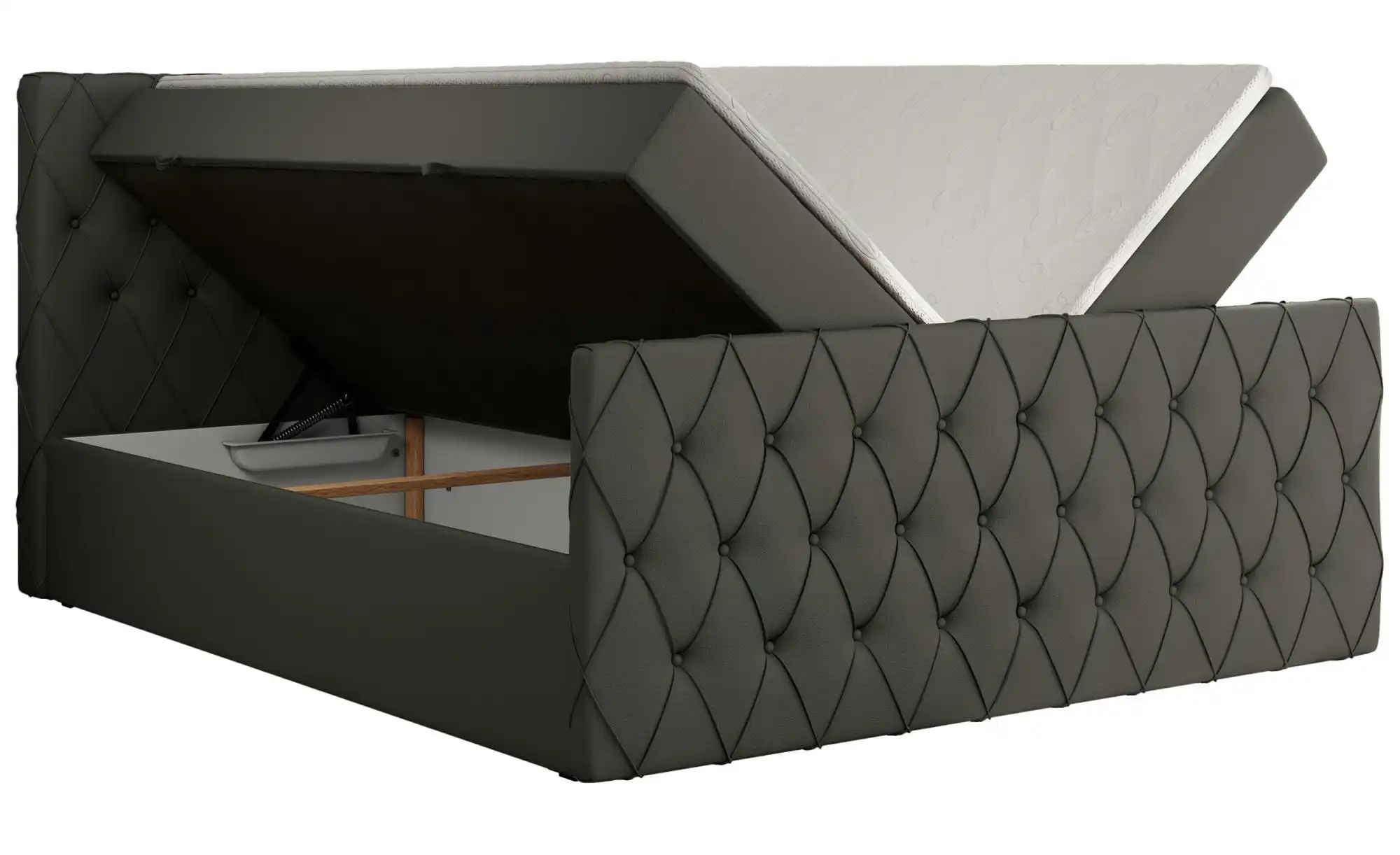 Boxbett mit Bettkasten Miren Duo ¦ grau ¦ Maße (cm): B: 161 H: 110 Betten > günstig online kaufen