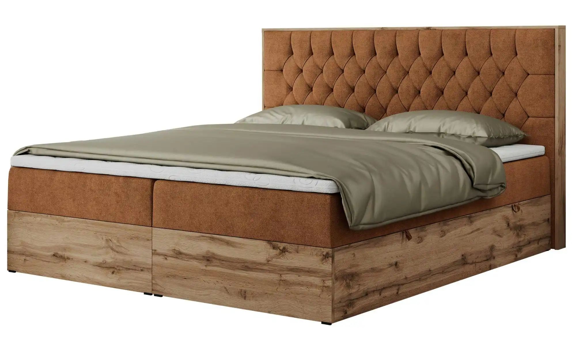 Boxbett mit Bettkasten Amore ¦ orange ¦ Maße (cm): B: 208 H: 115 Betten > K günstig online kaufen